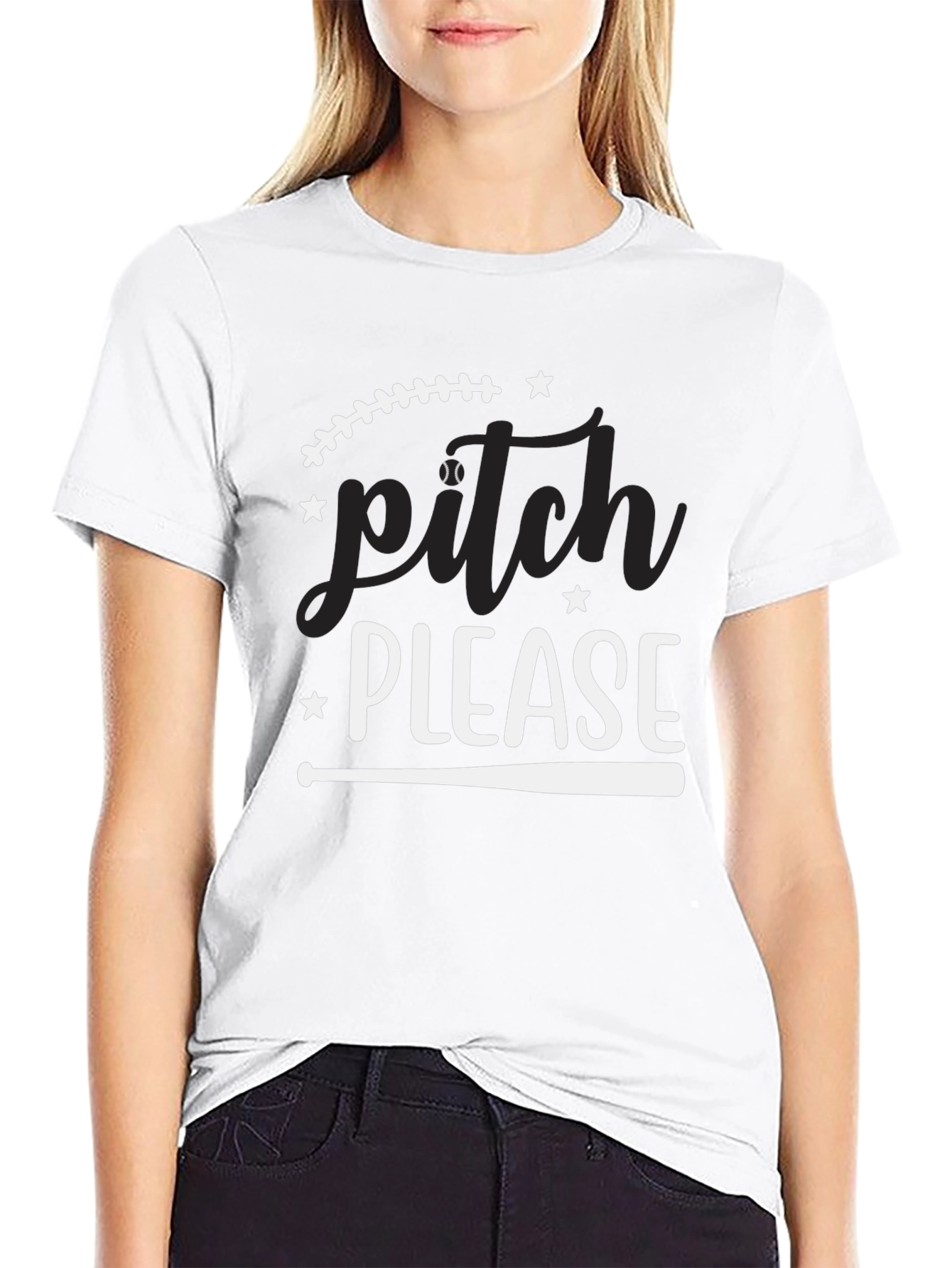 Pitch Please Graphic T-Shirt - Baseball Tee