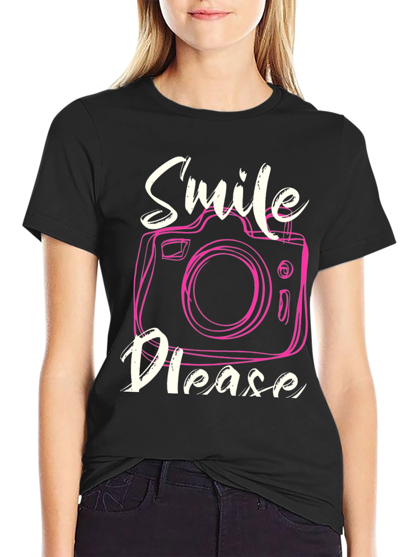 Smile Please Camera T-Shirt - Photography Tee