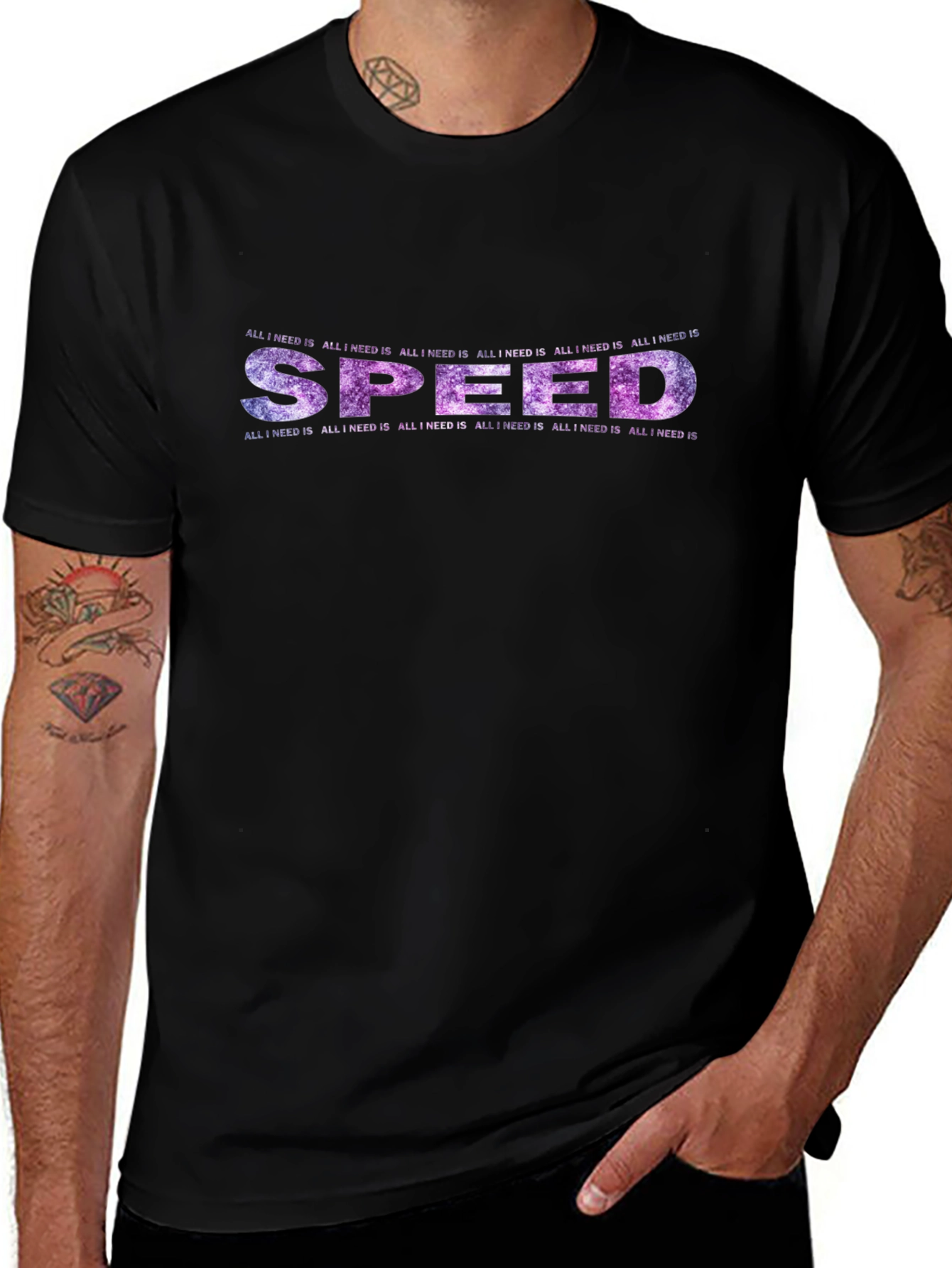 Speed Galaxy Graphic Print T-Shirt
