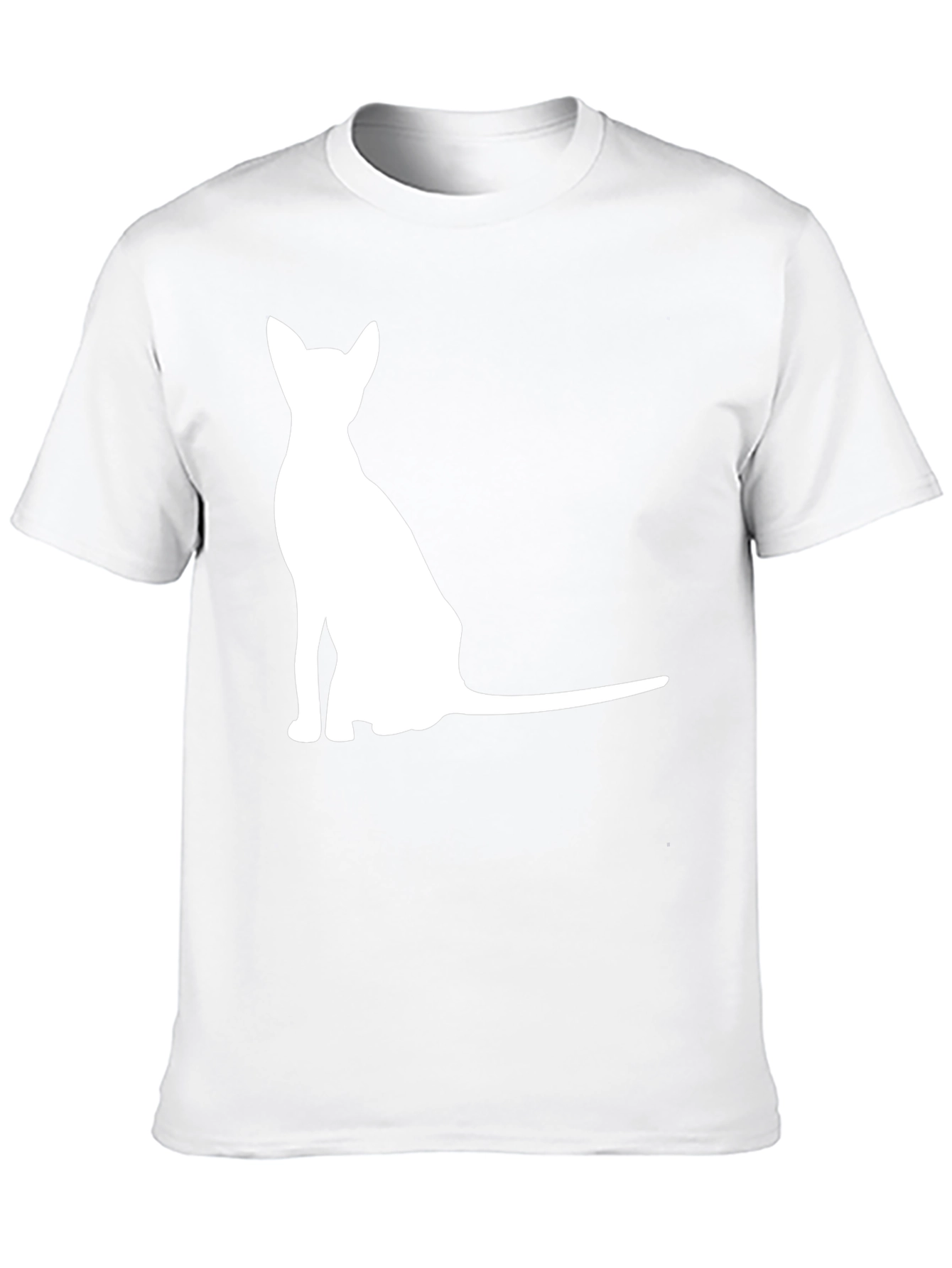 Mens Black T-Shirt with Cat Graphic