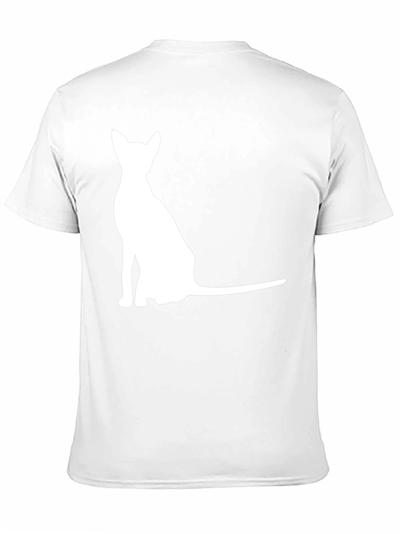 Mens Black T-Shirt with Cat Graphic