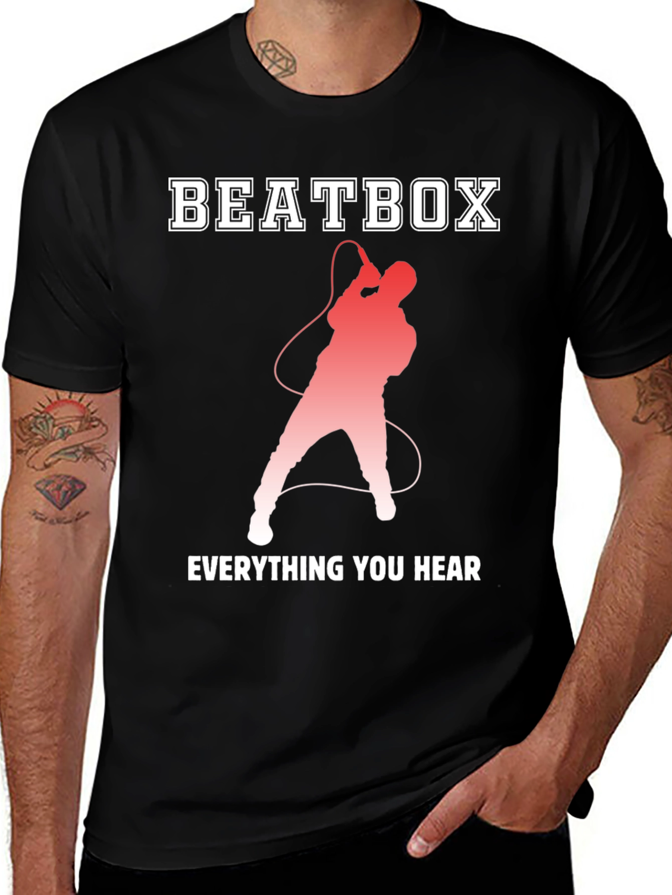 Beatbox Everything You Hear Black Graphic T-Shirt