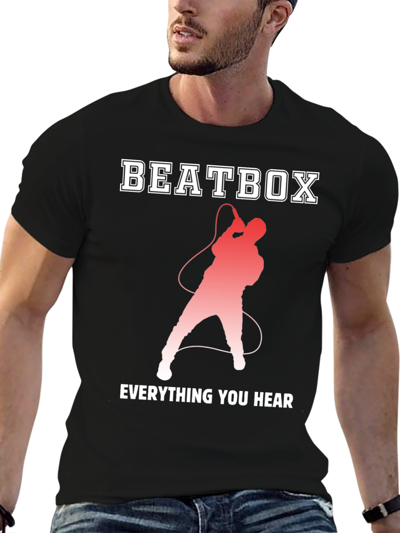 Beatbox Everything You Hear Black Graphic T-Shirt