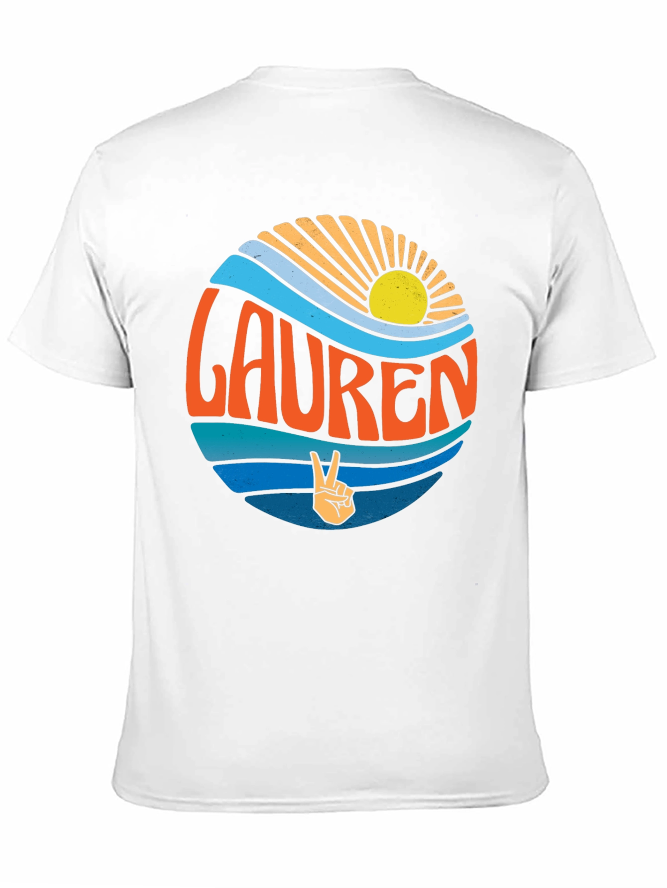 Lauren Retro Beach T-Shirt - Peace Sign