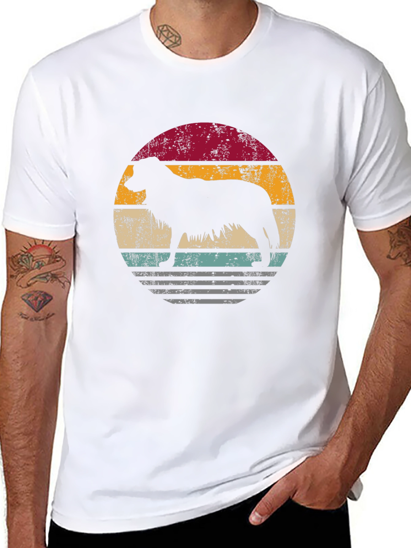 Retro Dog Silhouette Graphic Tee