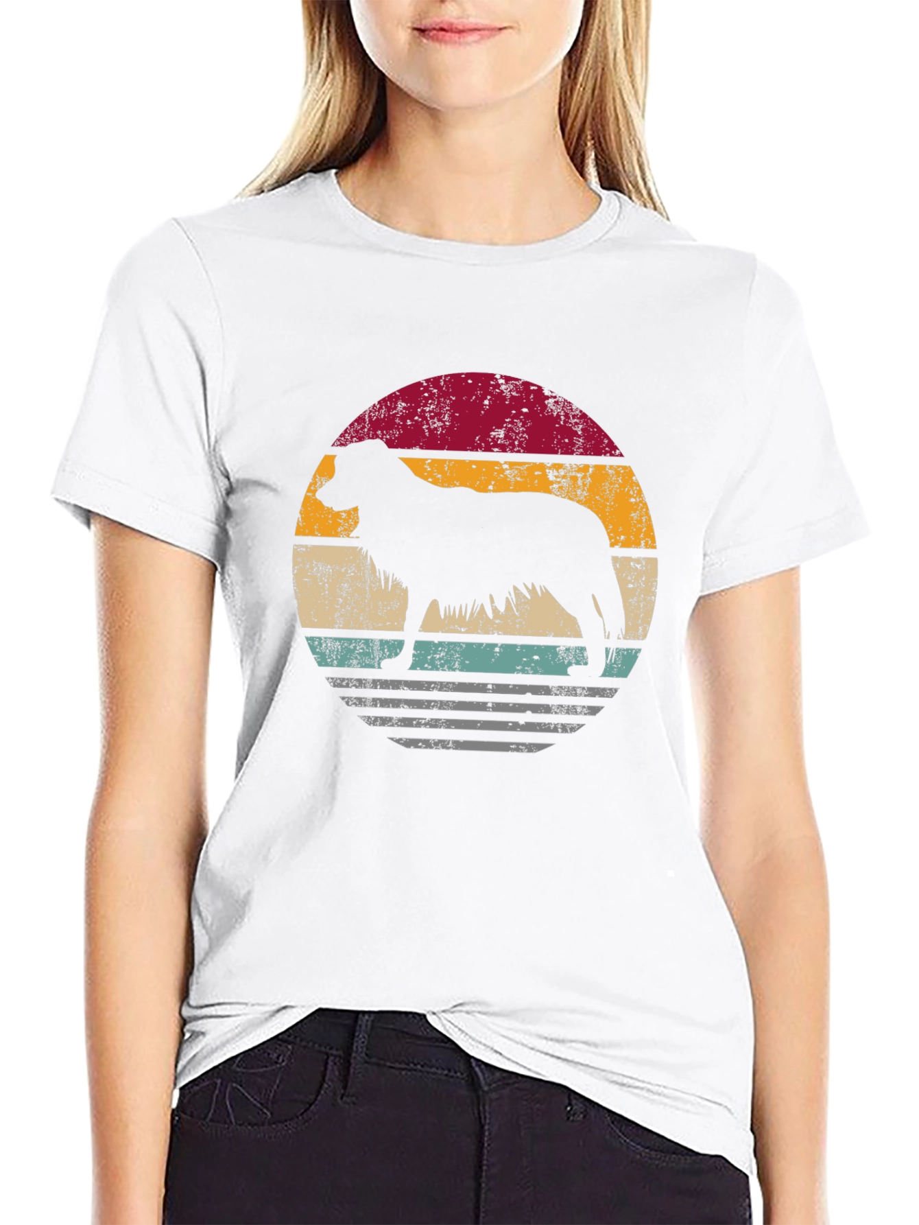 Retro Dog Silhouette Graphic Tee