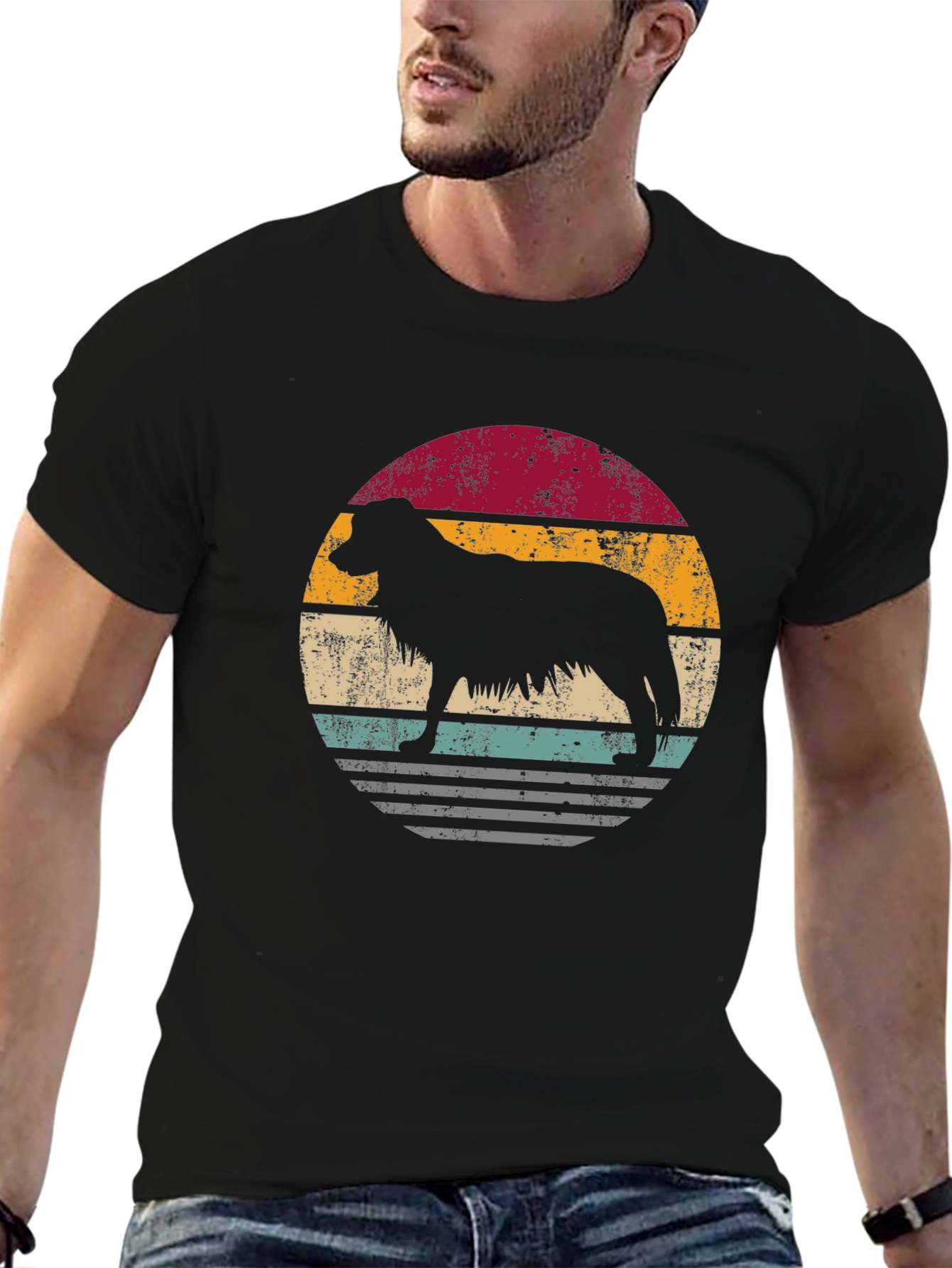 Retro Dog Silhouette Graphic Tee