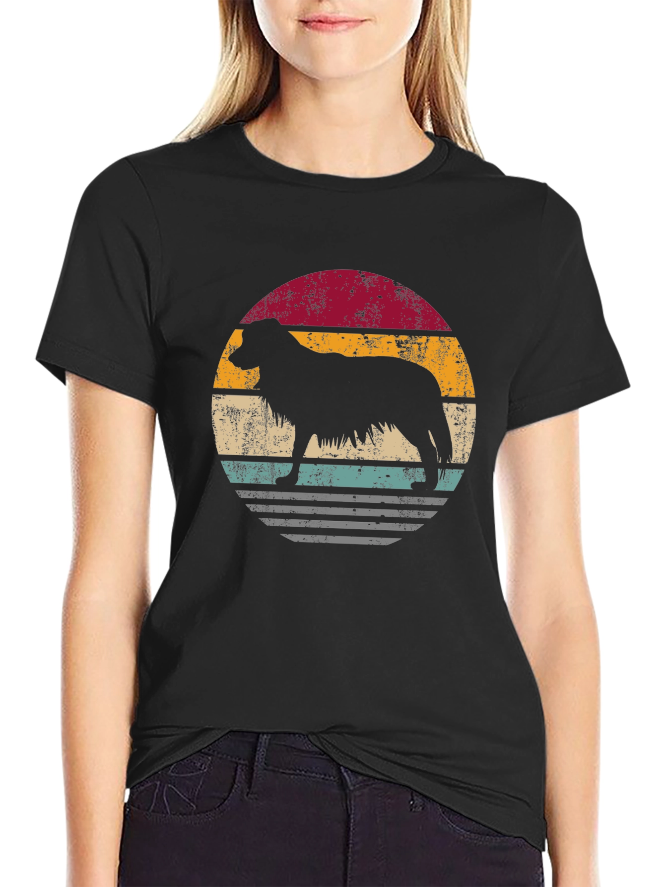 Retro Dog Silhouette Graphic Tee
