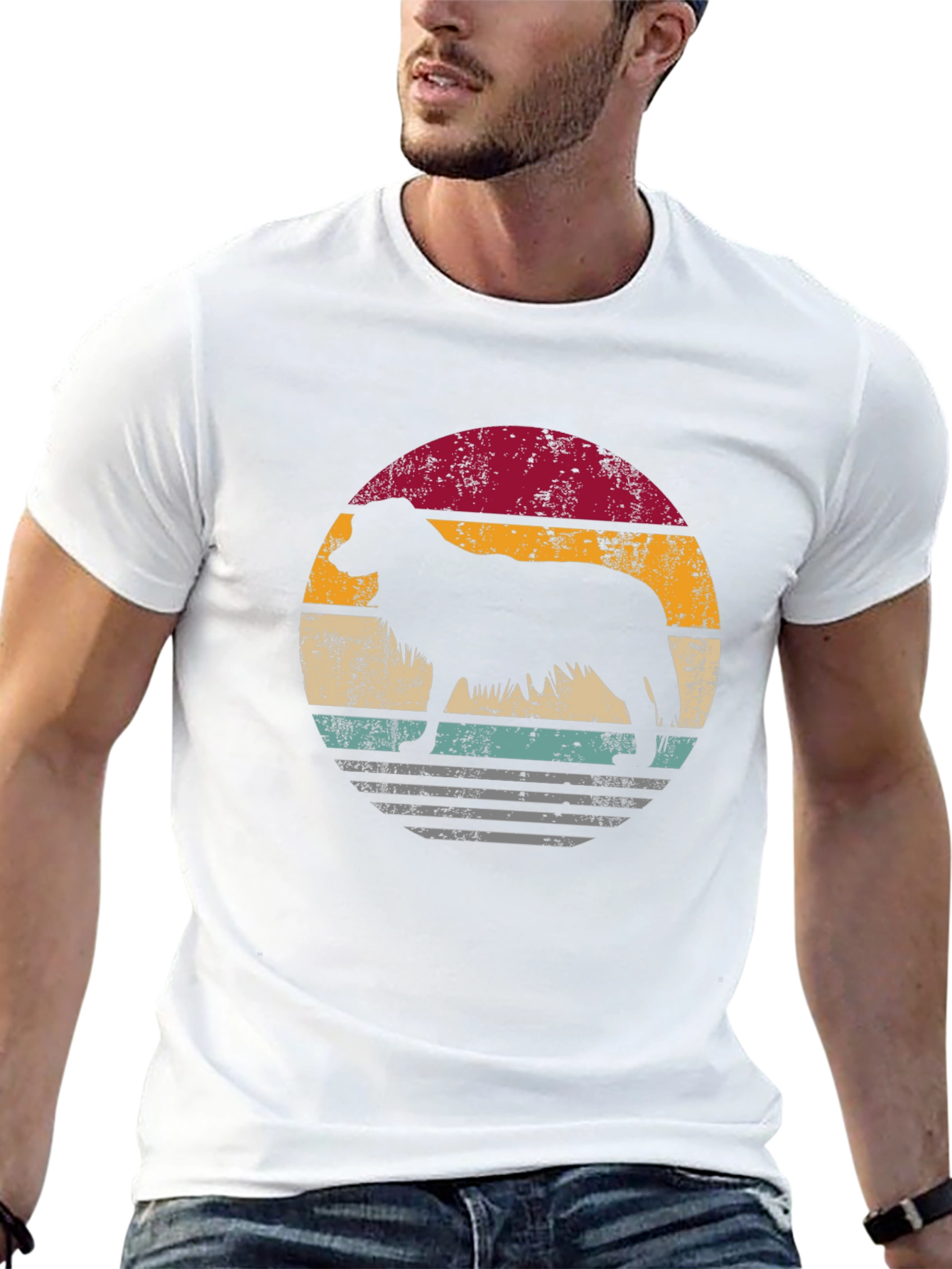 Retro Dog Silhouette Graphic Tee