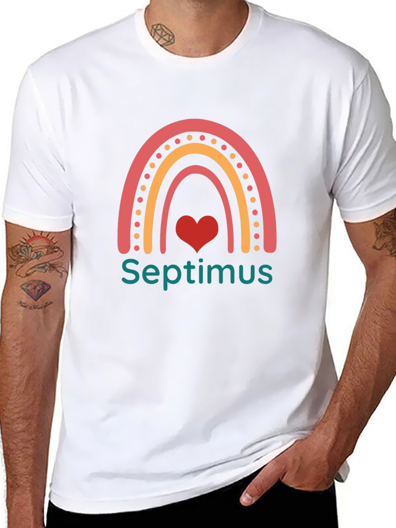 Septimus Rainbow Heart T-Shirt - Stylish & Comfy!