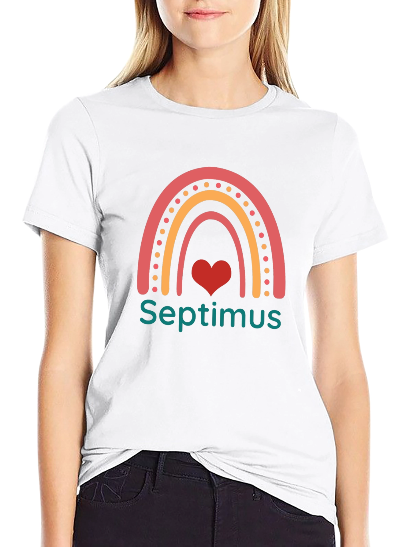 Septimus Rainbow Heart T-Shirt - Stylish & Comfy!
