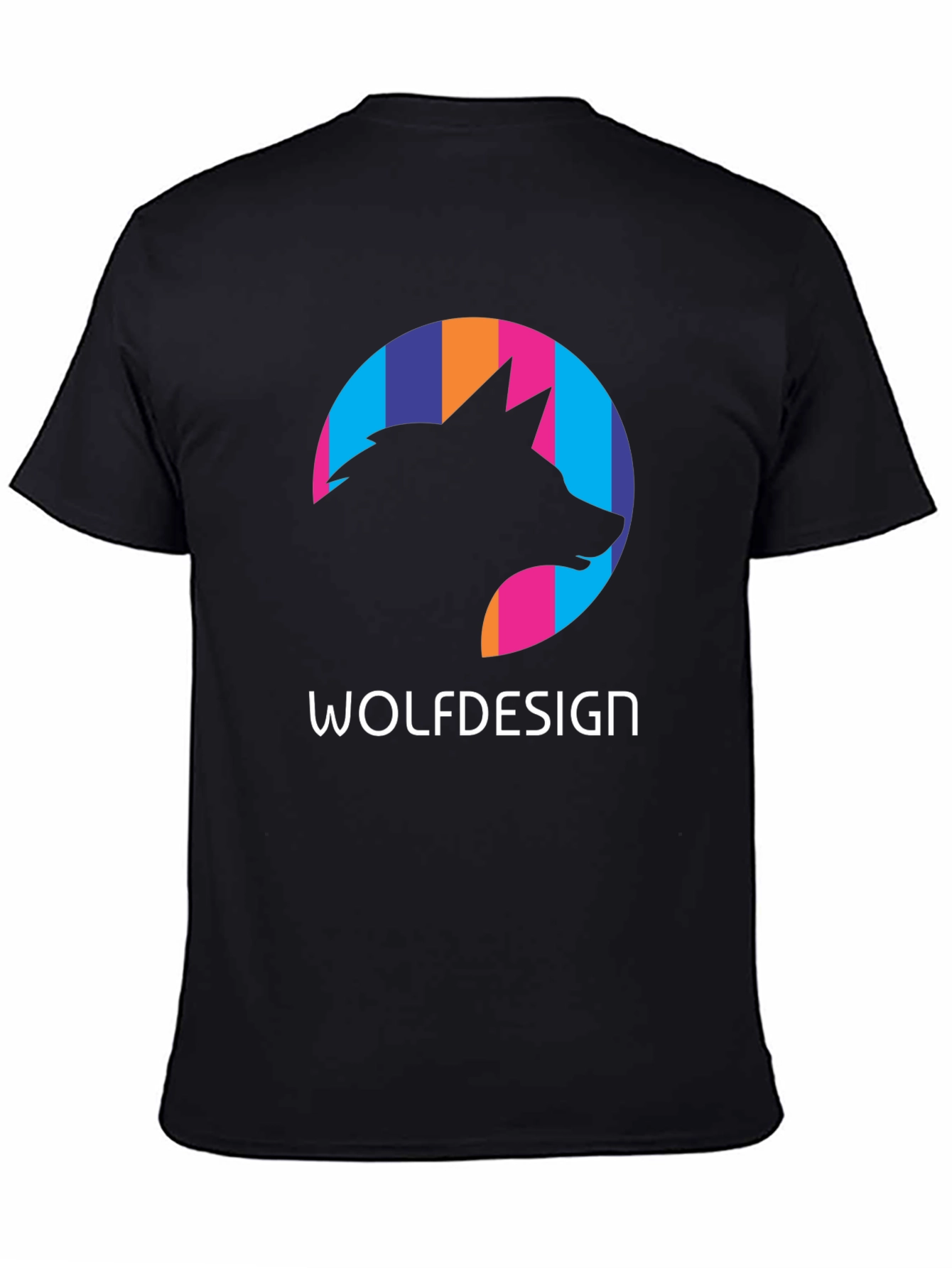 Wolfdesign Graphic Print Black T-Shirt