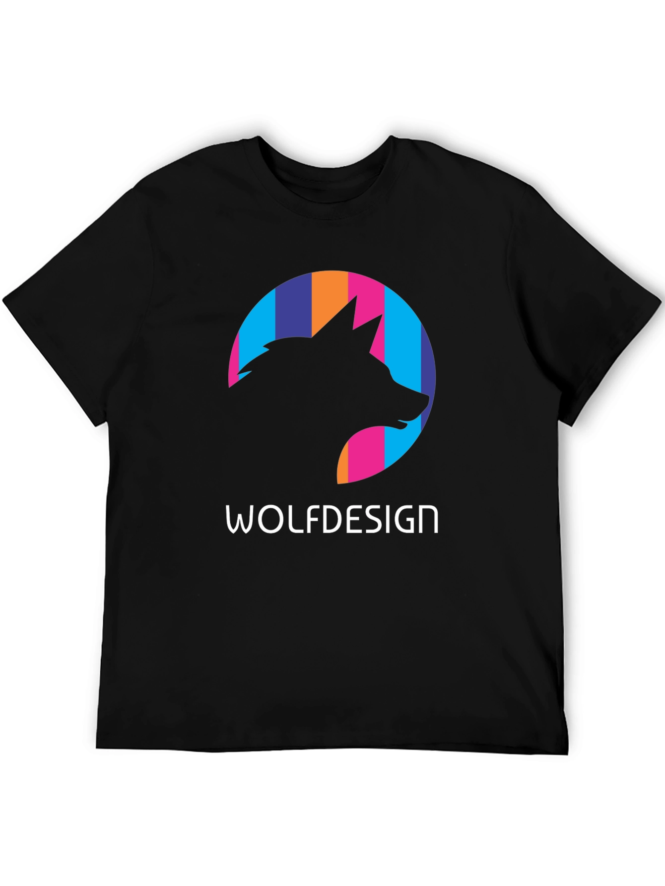 Wolfdesign Graphic Print Black T-Shirt
