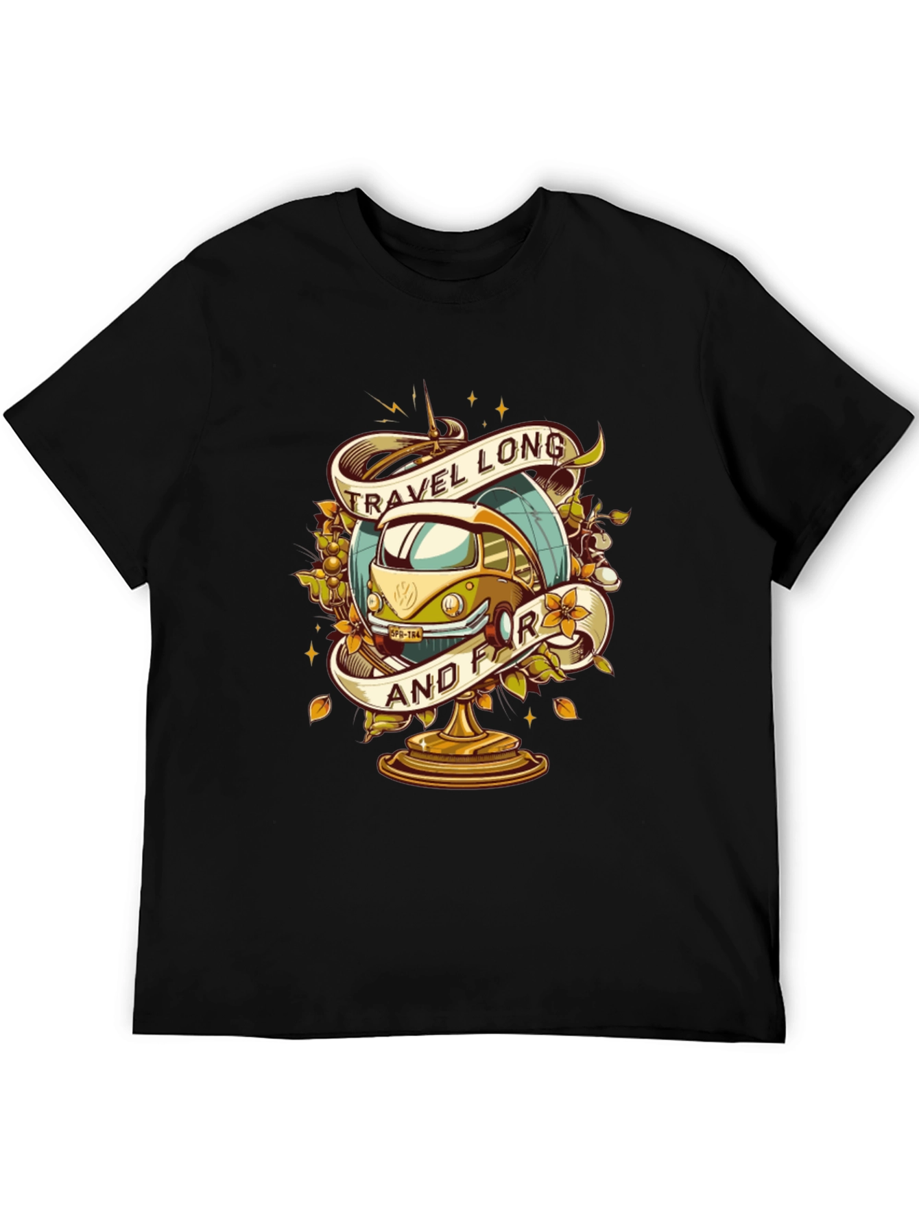 Travel Long and Far VW Bus Graphic Tee