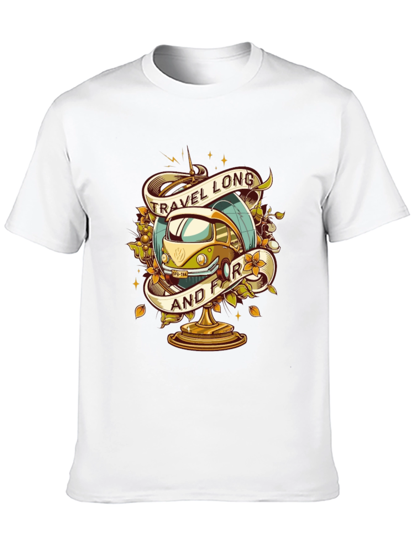Travel Long and Far VW Bus Graphic Tee