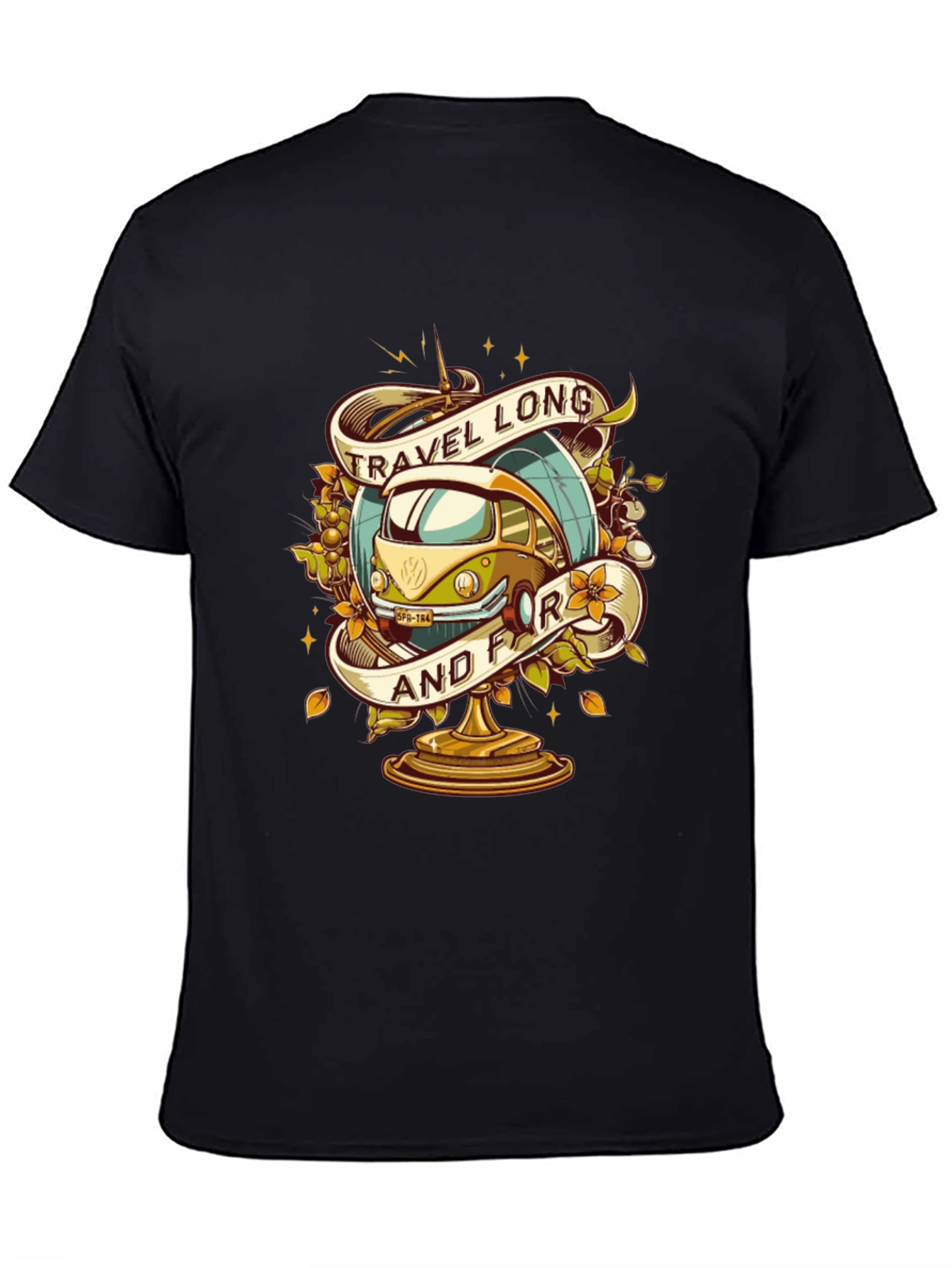 Travel Long and Far VW Bus Graphic Tee