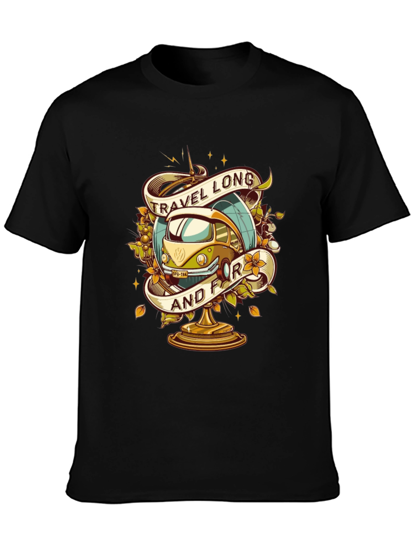 Travel Long and Far VW Bus Graphic Tee
