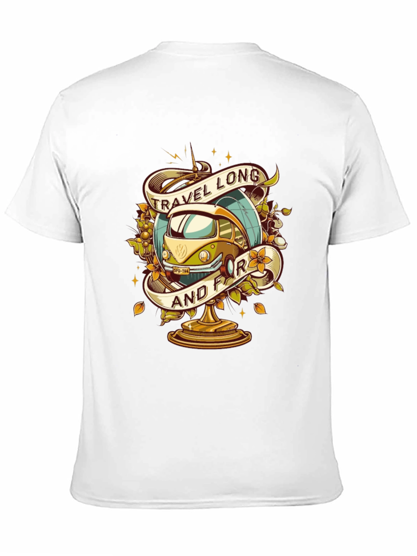Travel Long and Far VW Bus Graphic Tee