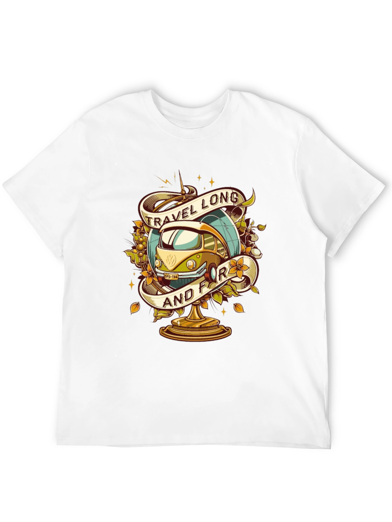 Travel Long and Far VW Bus Graphic Tee