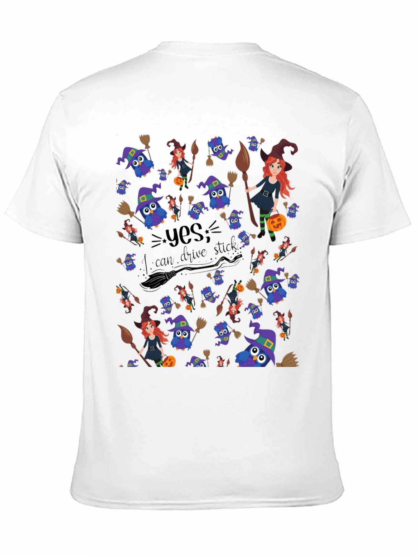Witches Owls Broomstick T-Shirt Halloween
