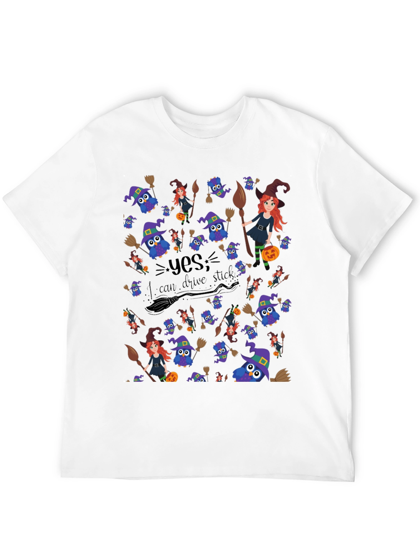 Witches Owls Broomstick T-Shirt Halloween