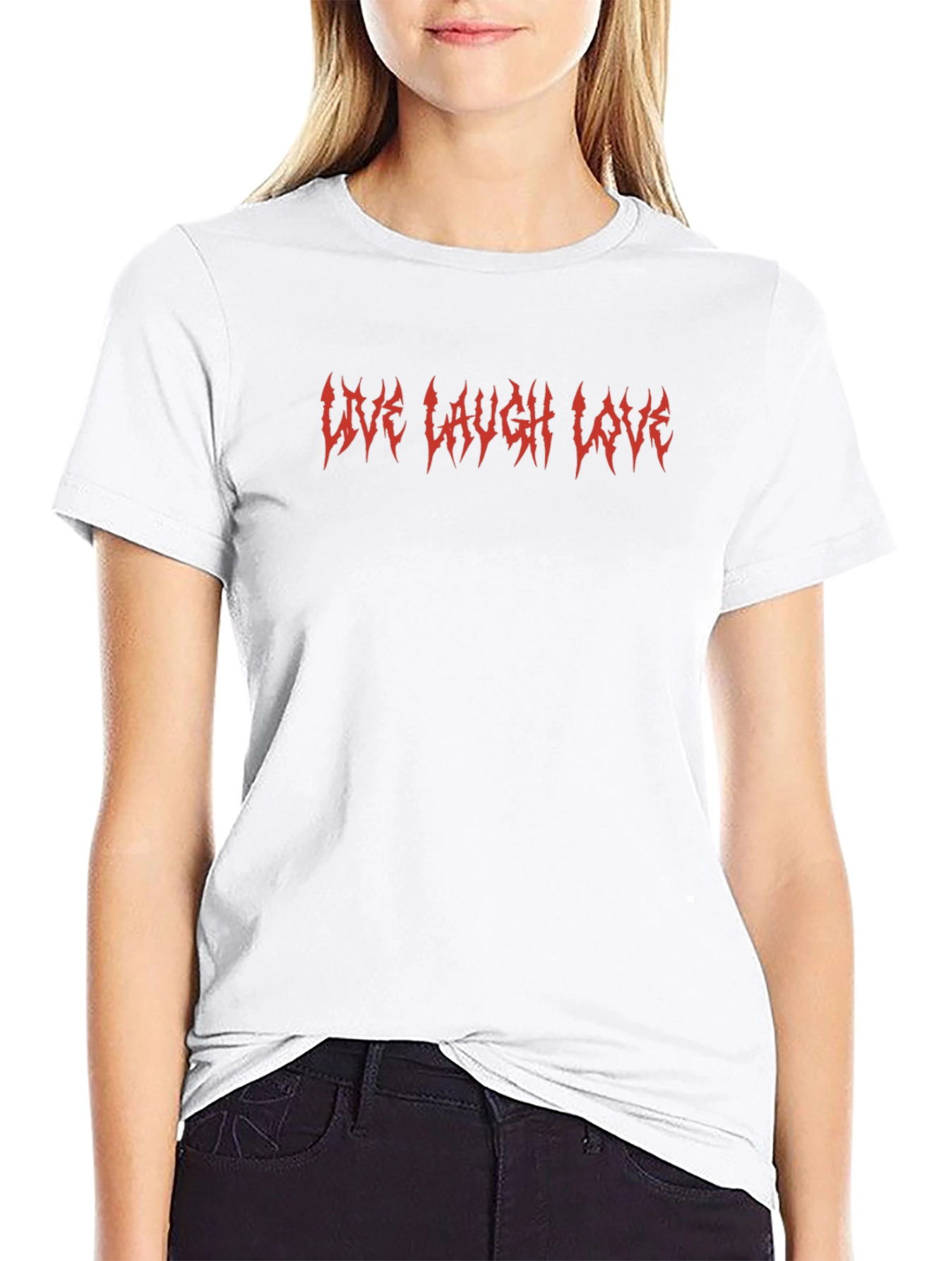 Live Laugh Love Graphic T-Shirt - Black