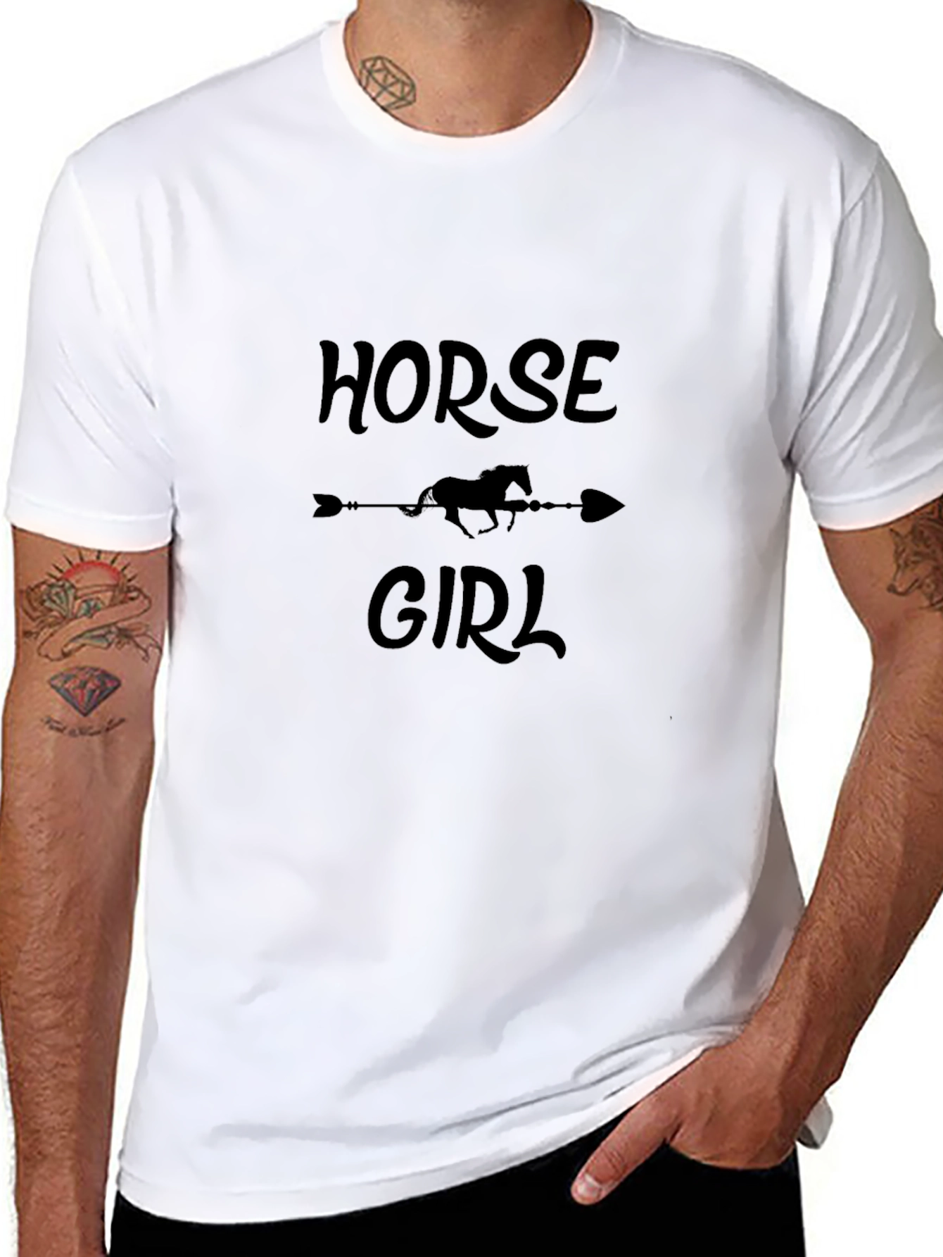 Horse Girl Graphic Tee - Black T-Shirt