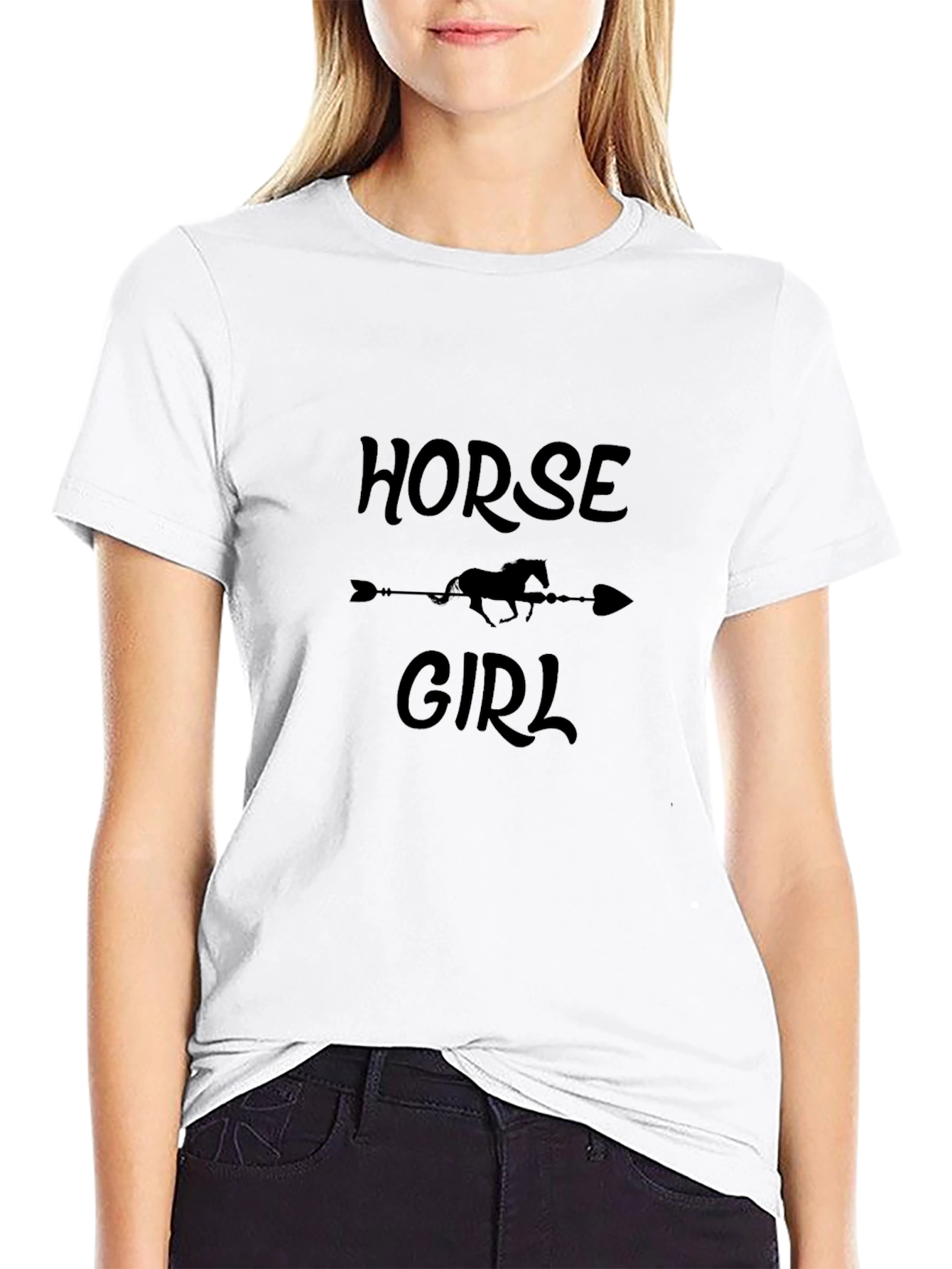 Horse Girl Graphic Tee - Black T-Shirt