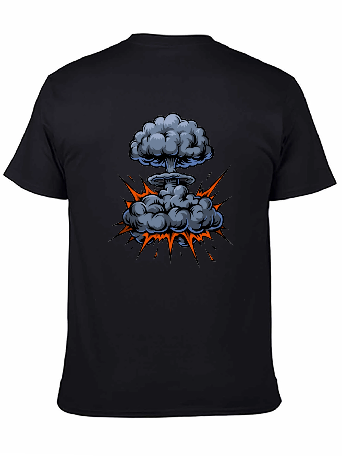 Atomic Explosion Graphic Tee - Black Cotton Shirt