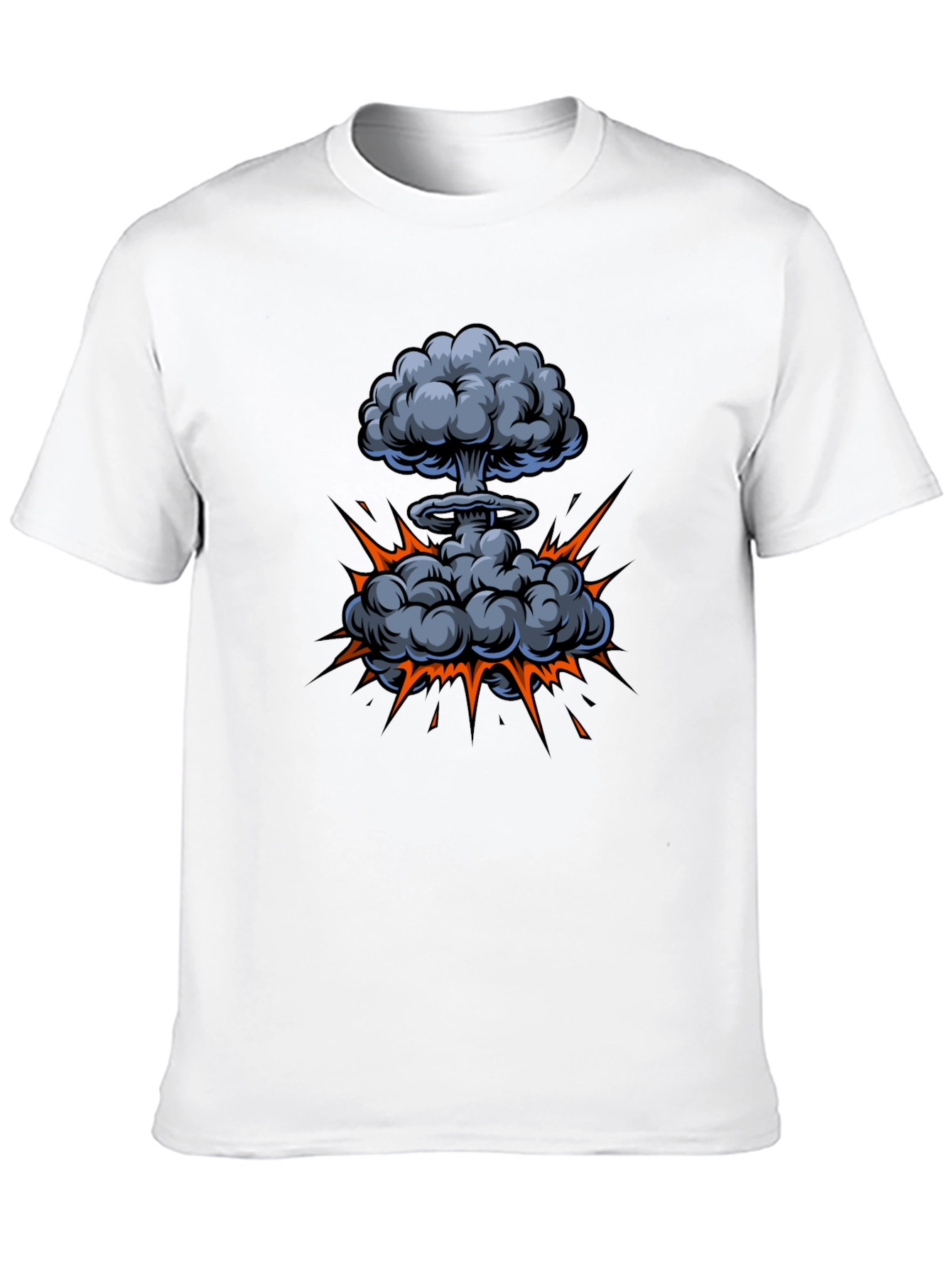 Atomic Explosion Graphic Tee - Black Cotton Shirt