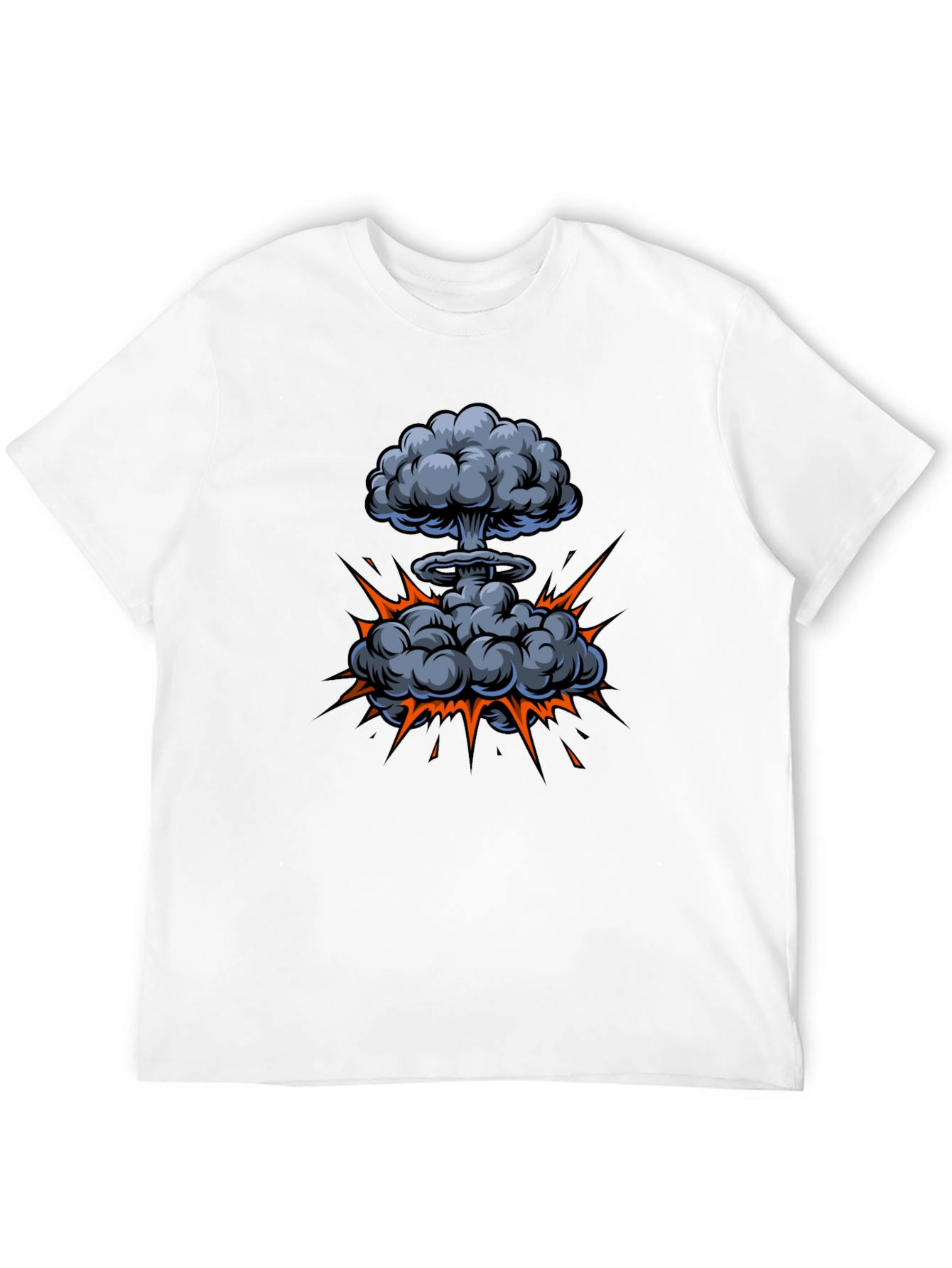 Atomic Explosion Graphic Tee - Black Cotton Shirt