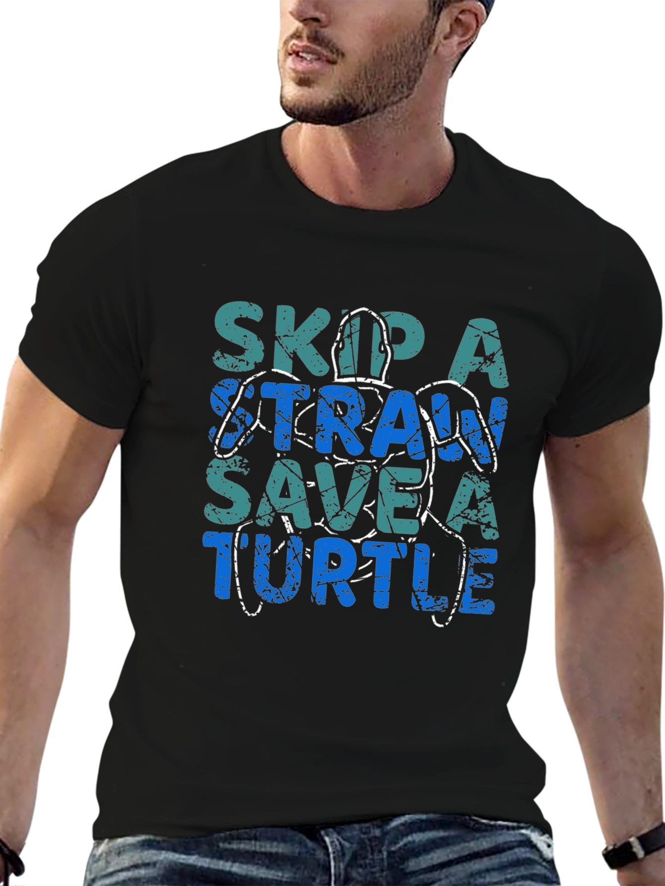 Skip a Straw Save a Turtle T-Shirt
