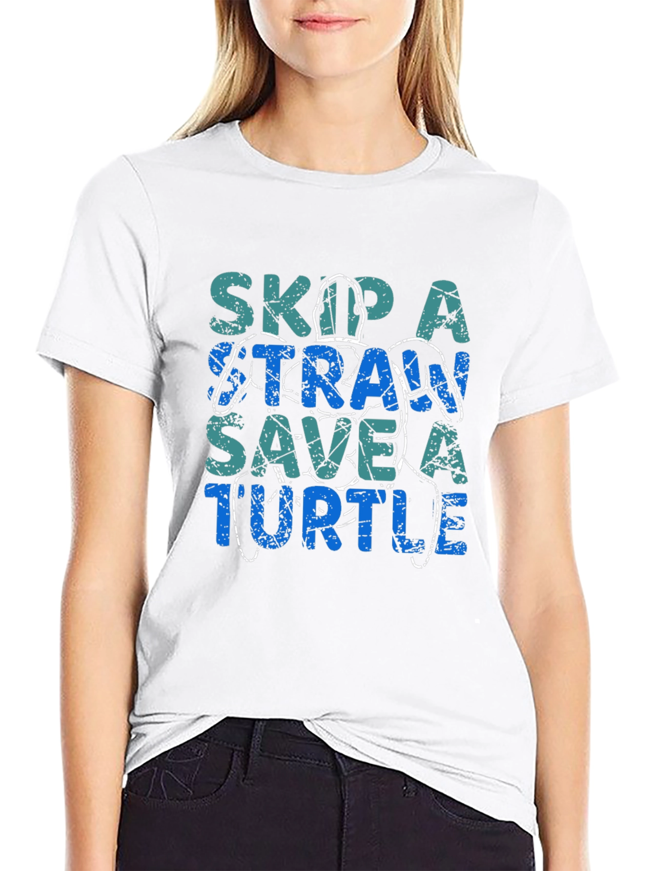 Skip a Straw Save a Turtle T-Shirt