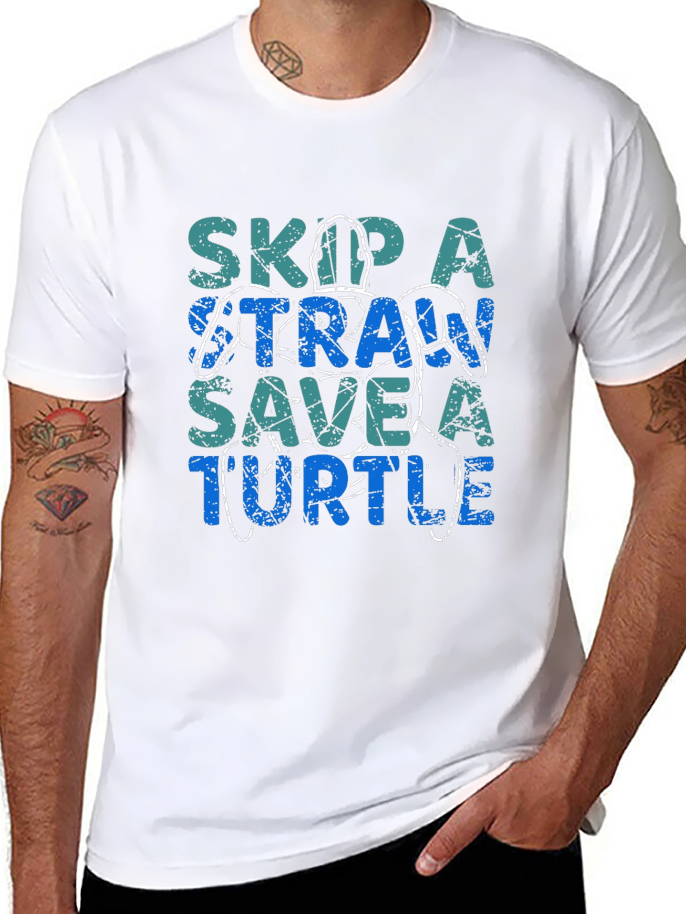 Skip a Straw Save a Turtle T-Shirt