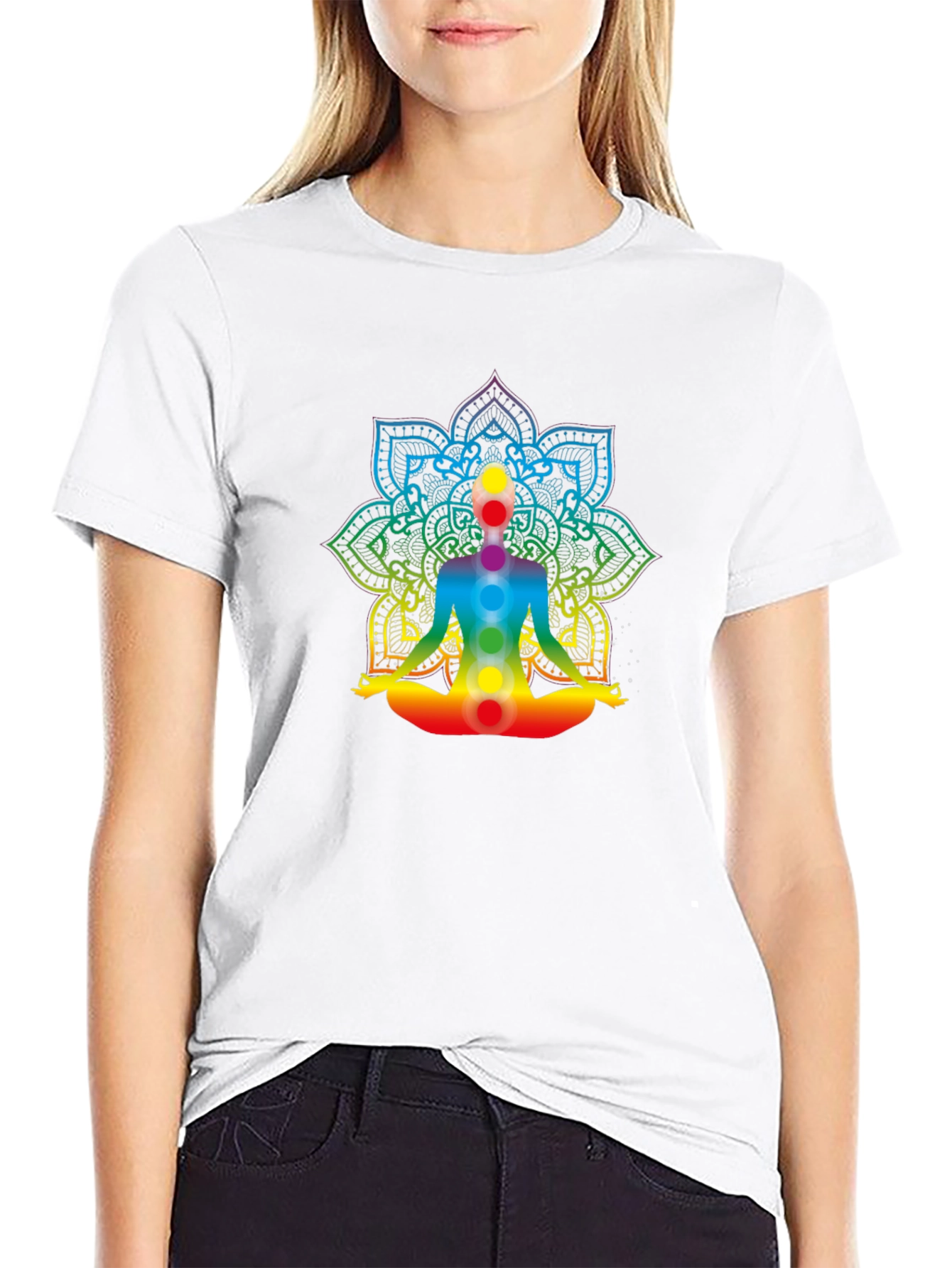 Chakra Meditation Graphic T-Shirt - Spiritual Tee