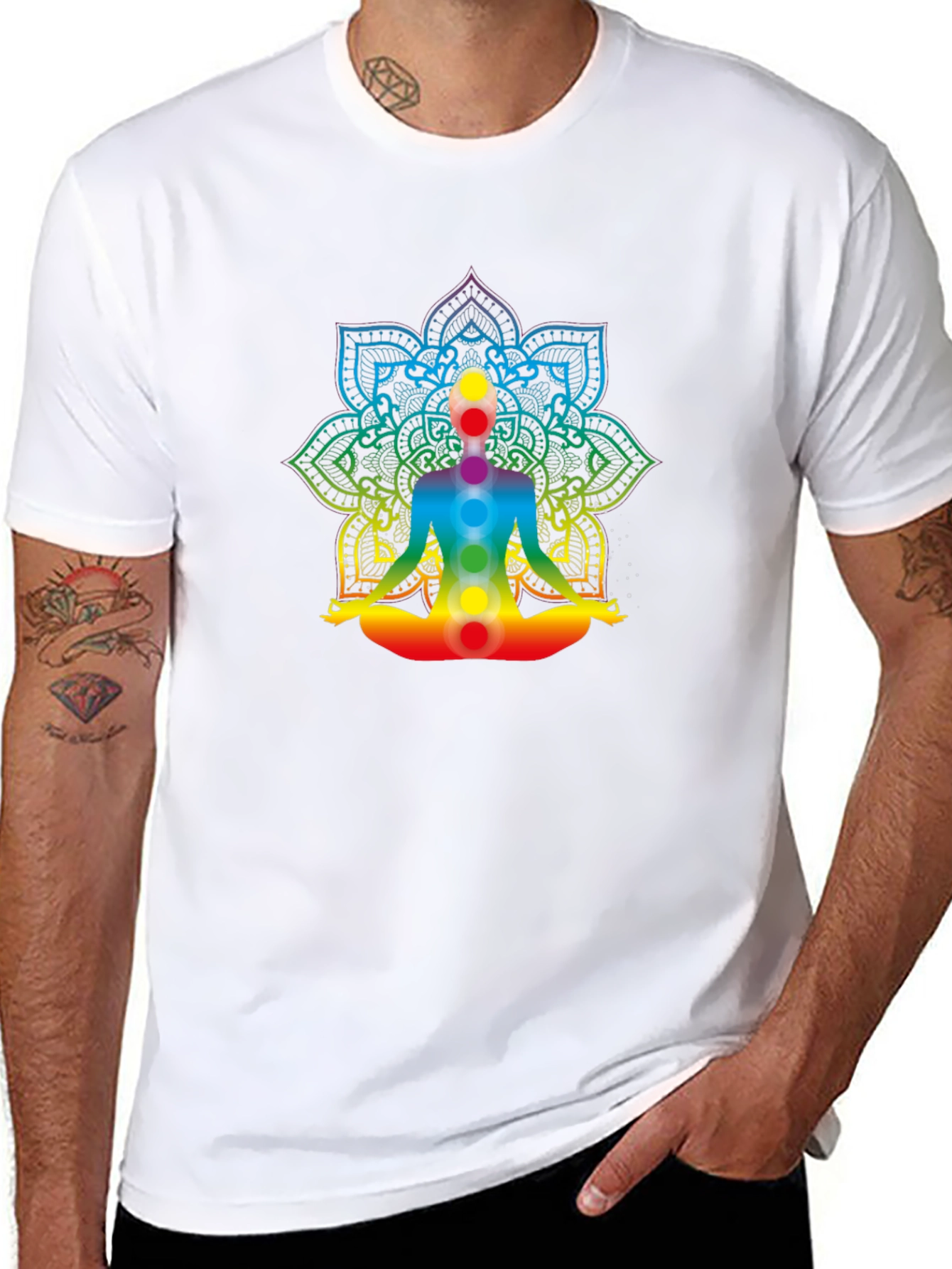 Chakra Meditation Graphic T-Shirt - Spiritual Tee