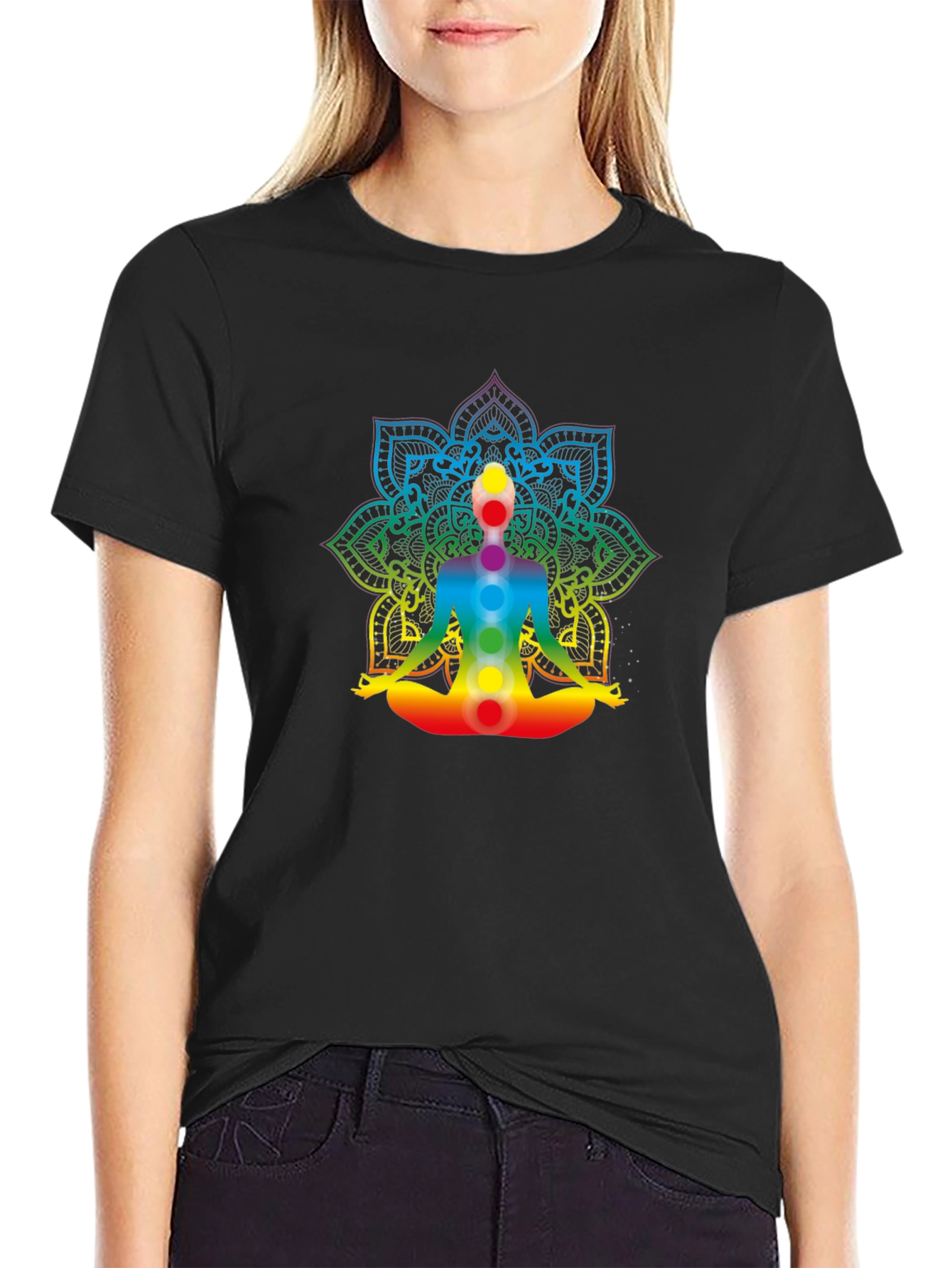 Chakra Meditation Graphic T-Shirt - Spiritual Tee