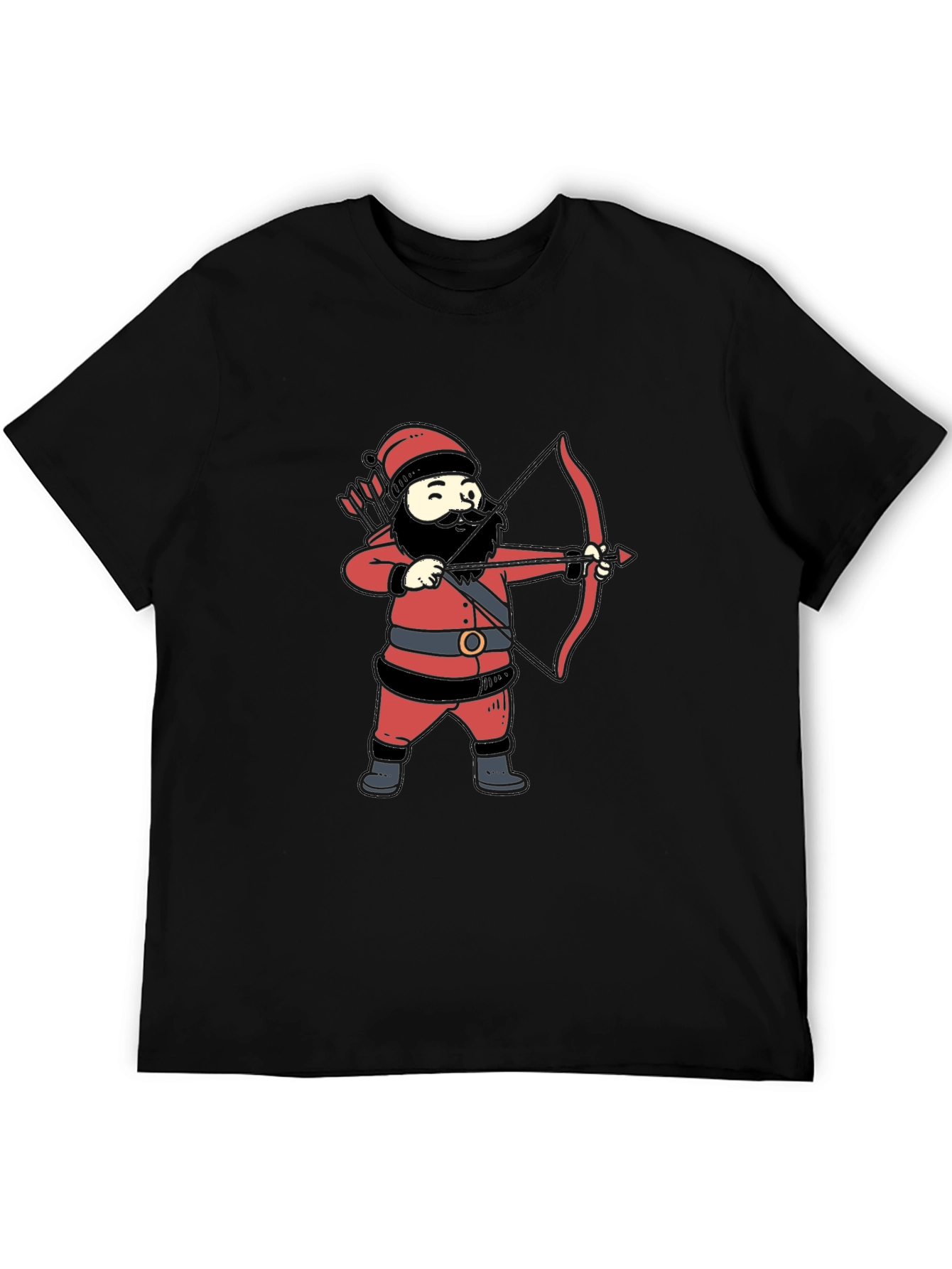 Santa Archer Graphic Tee - Black