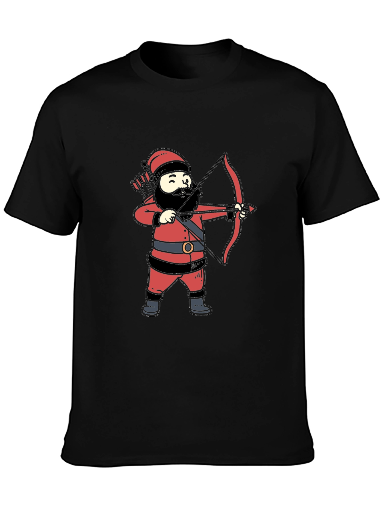 Santa Archer Graphic Tee - Black