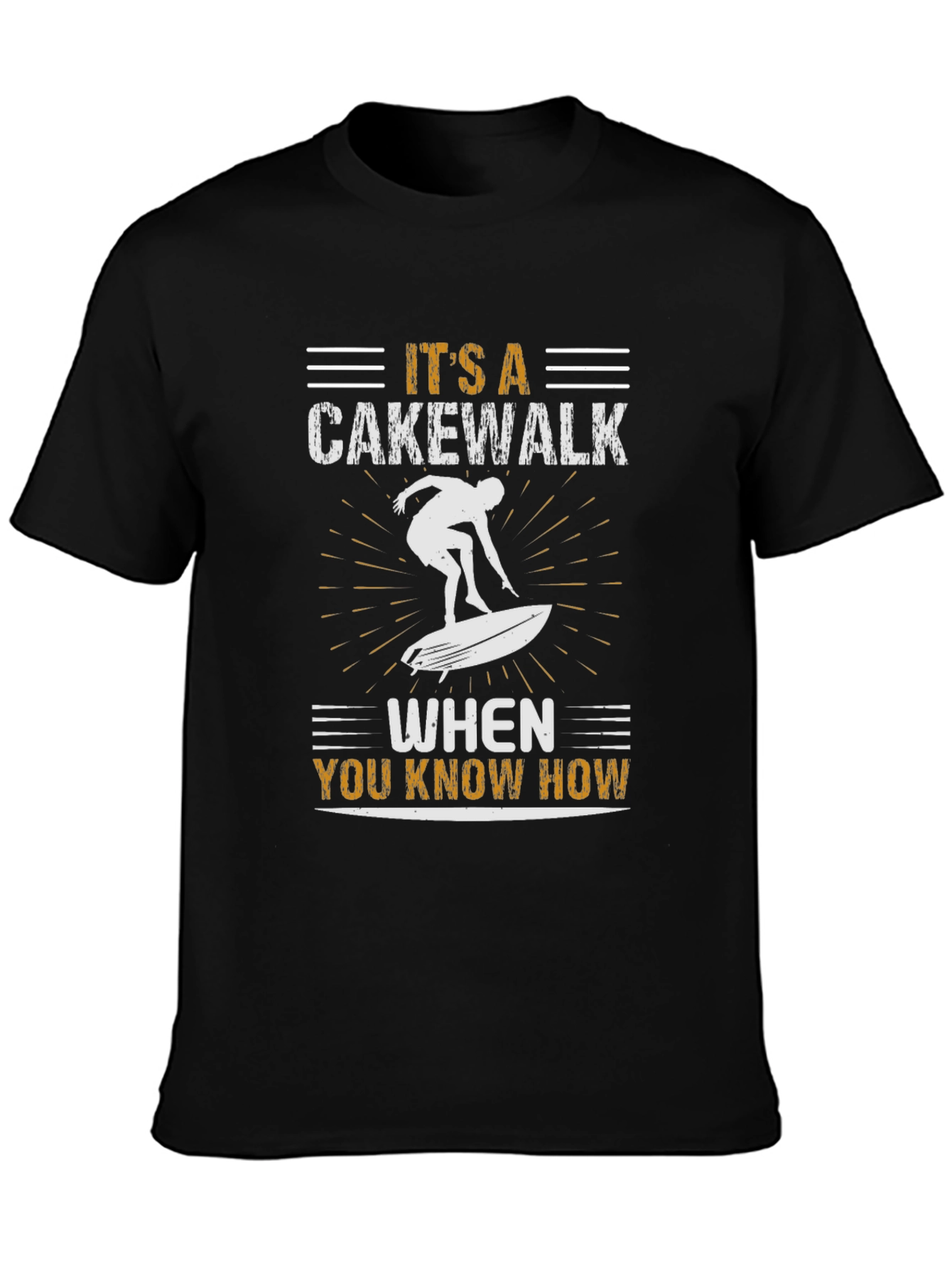 Cakewalk Surfer Black Graphic Tee