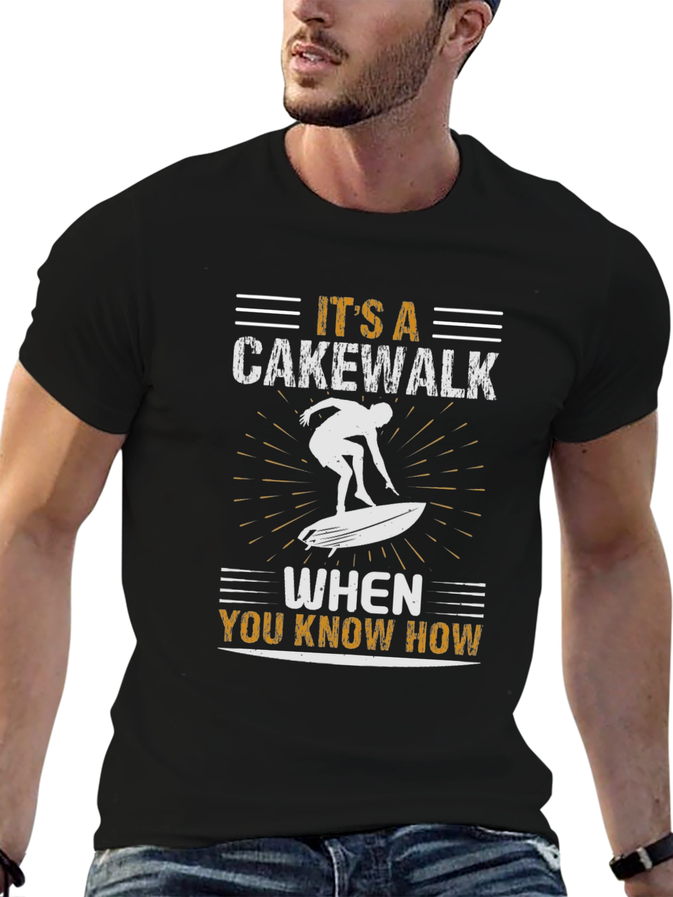 Cakewalk Surfer Black Graphic Tee