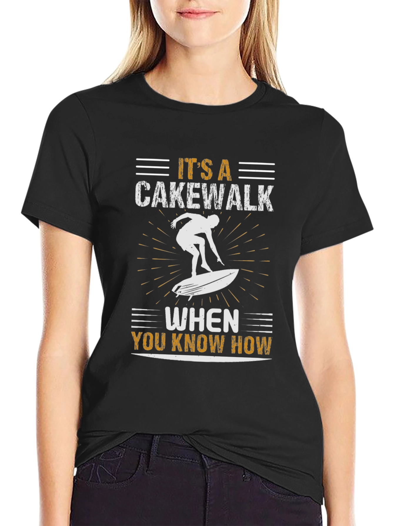 Cakewalk Surfer Black Graphic Tee