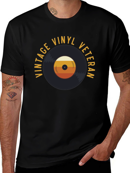 Vintage Vinyl Veteran Graphic T-Shirt