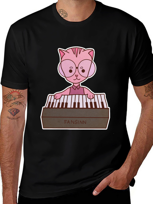 Cat Playing Keyboard T-Shirt