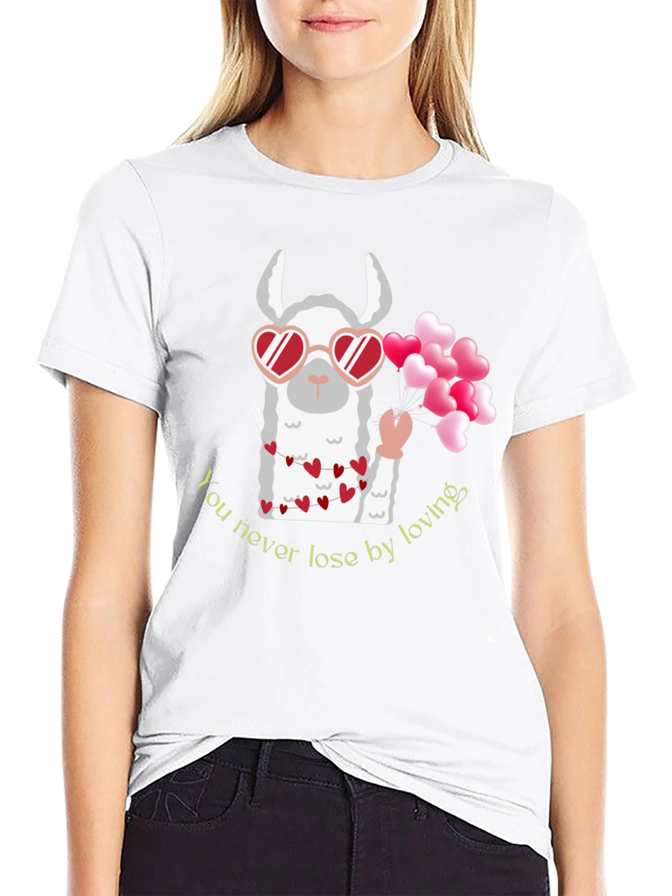 Llama Love Valentines Day T-Shirt