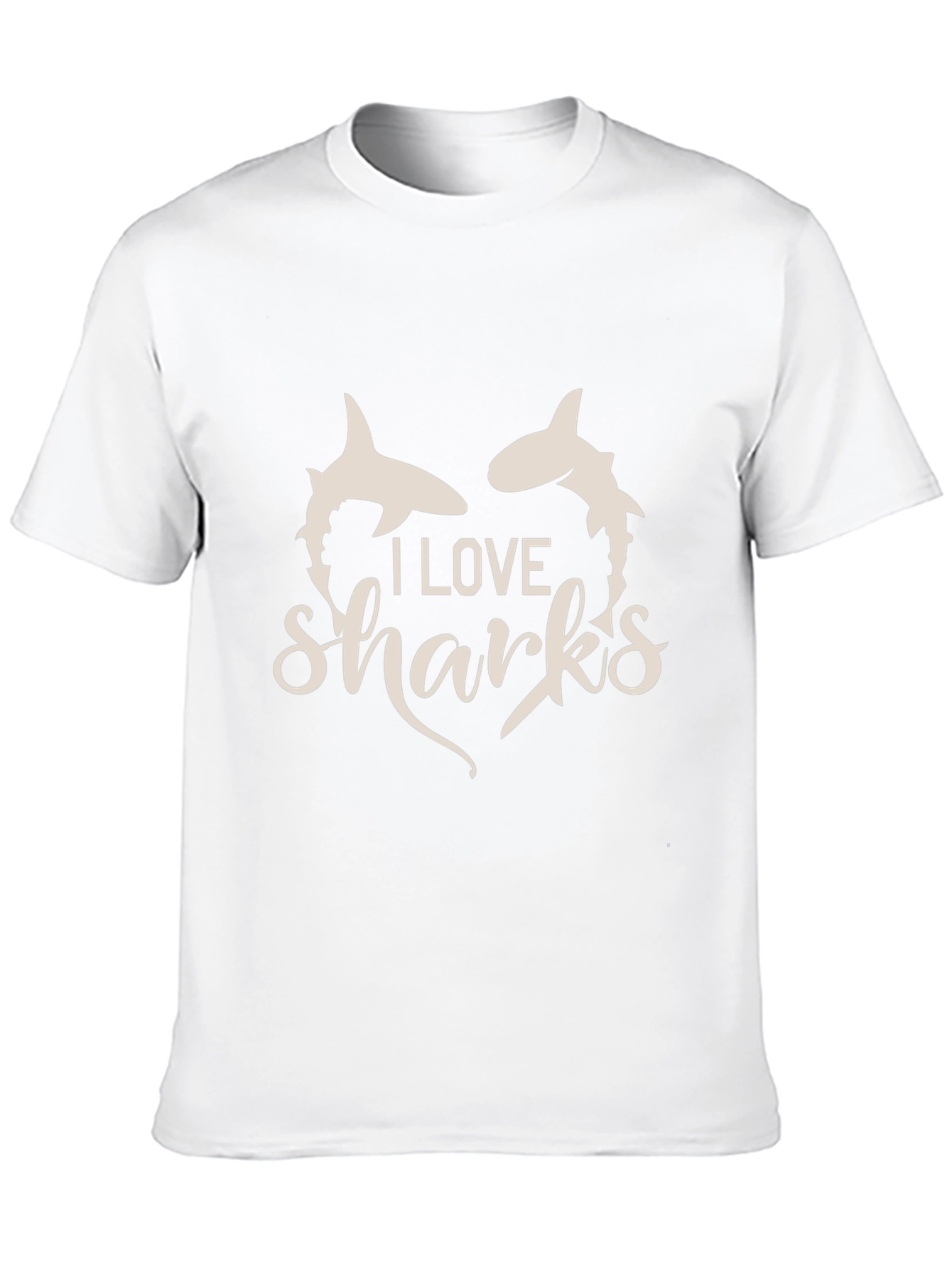 I Love Sharks Graphic T-Shirt - Black Cotton Tee