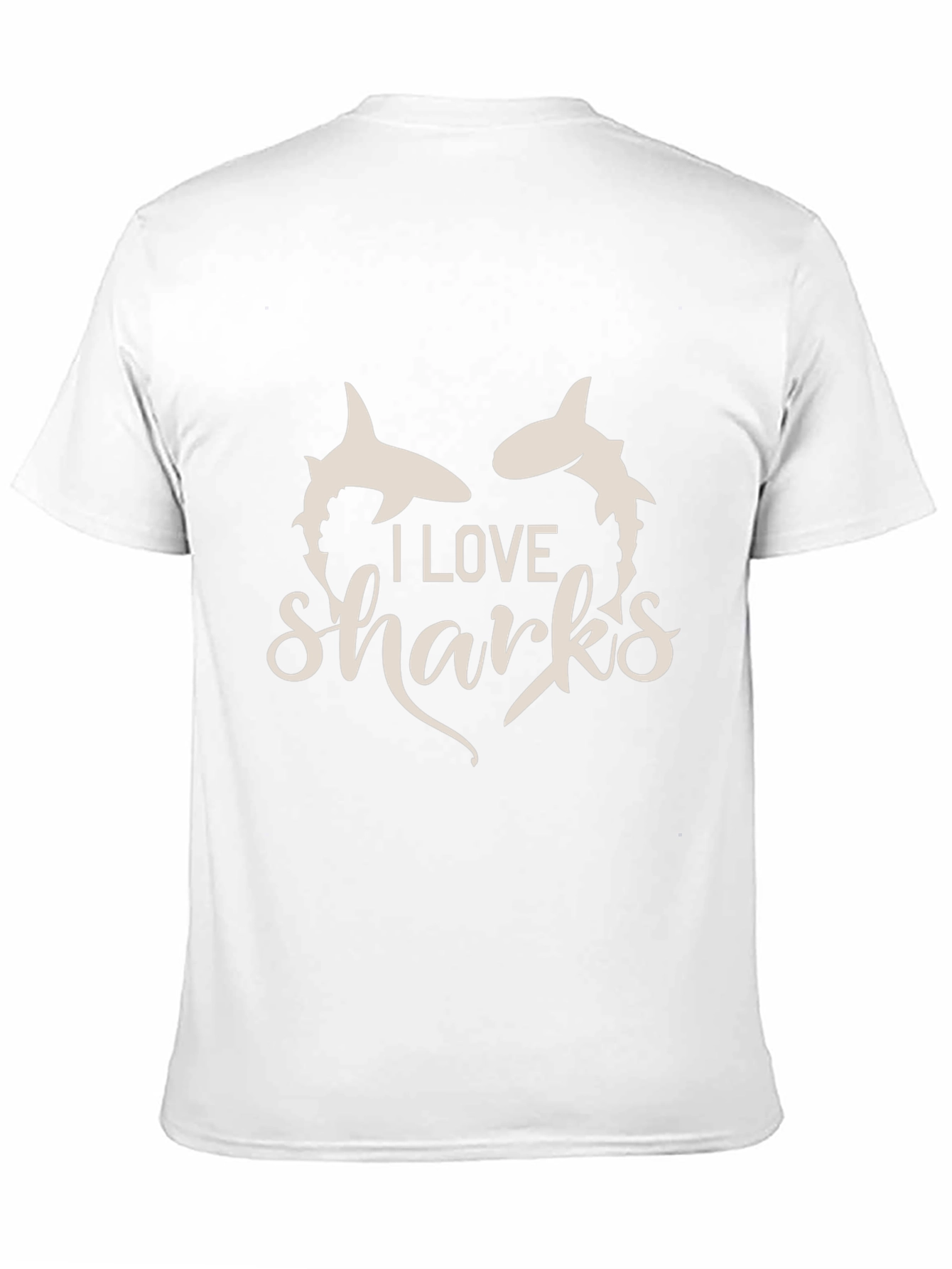 I Love Sharks Graphic T-Shirt - Black Cotton Tee