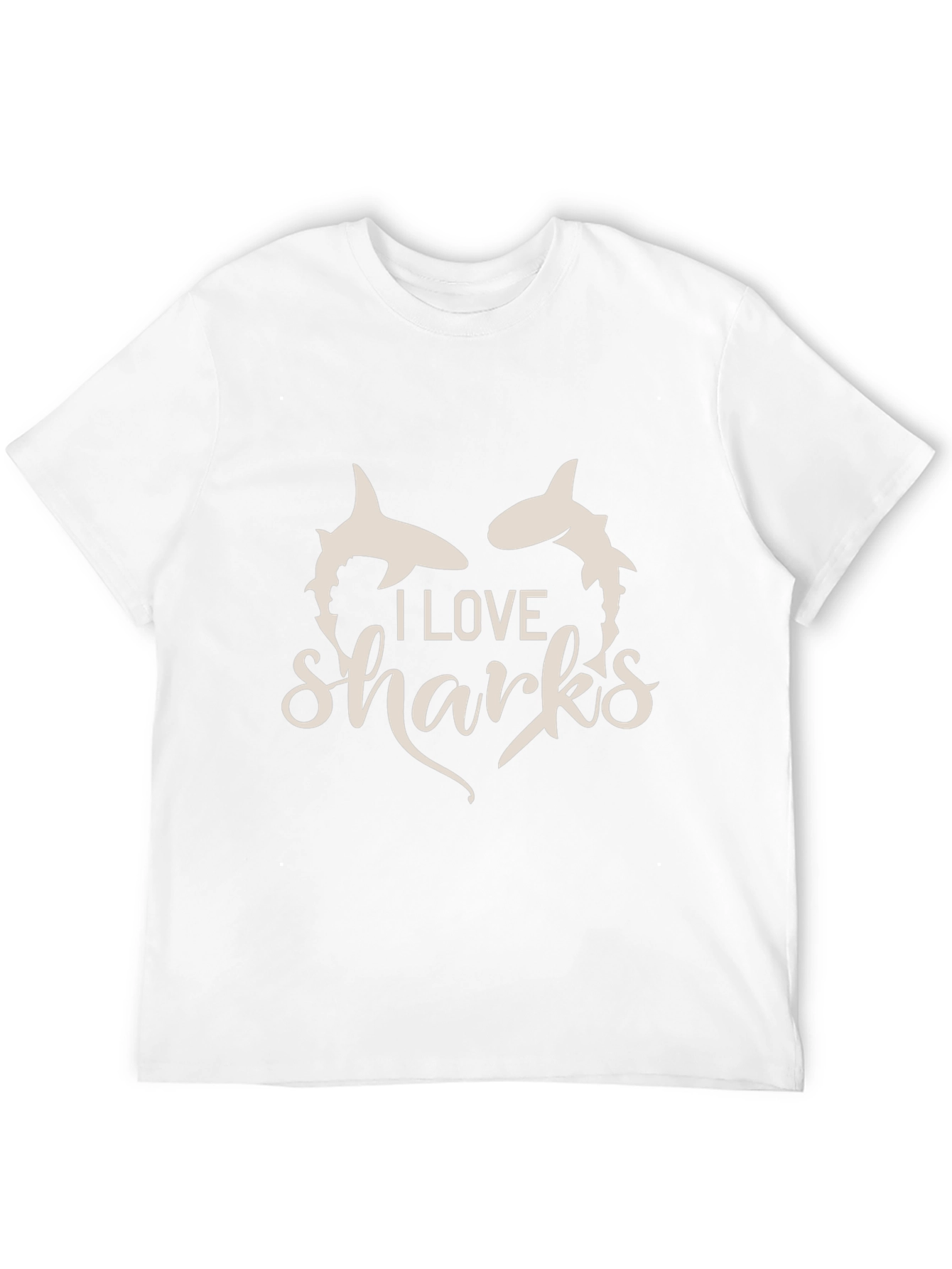 I Love Sharks Graphic T-Shirt - Black Cotton Tee