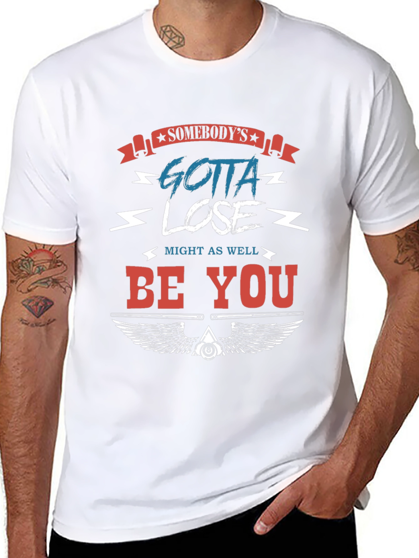 Somebodys Gotta Lose Black Graphic Tee