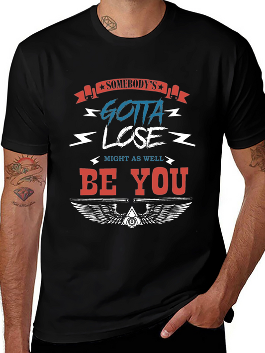 Somebodys Gotta Lose Black Graphic Tee